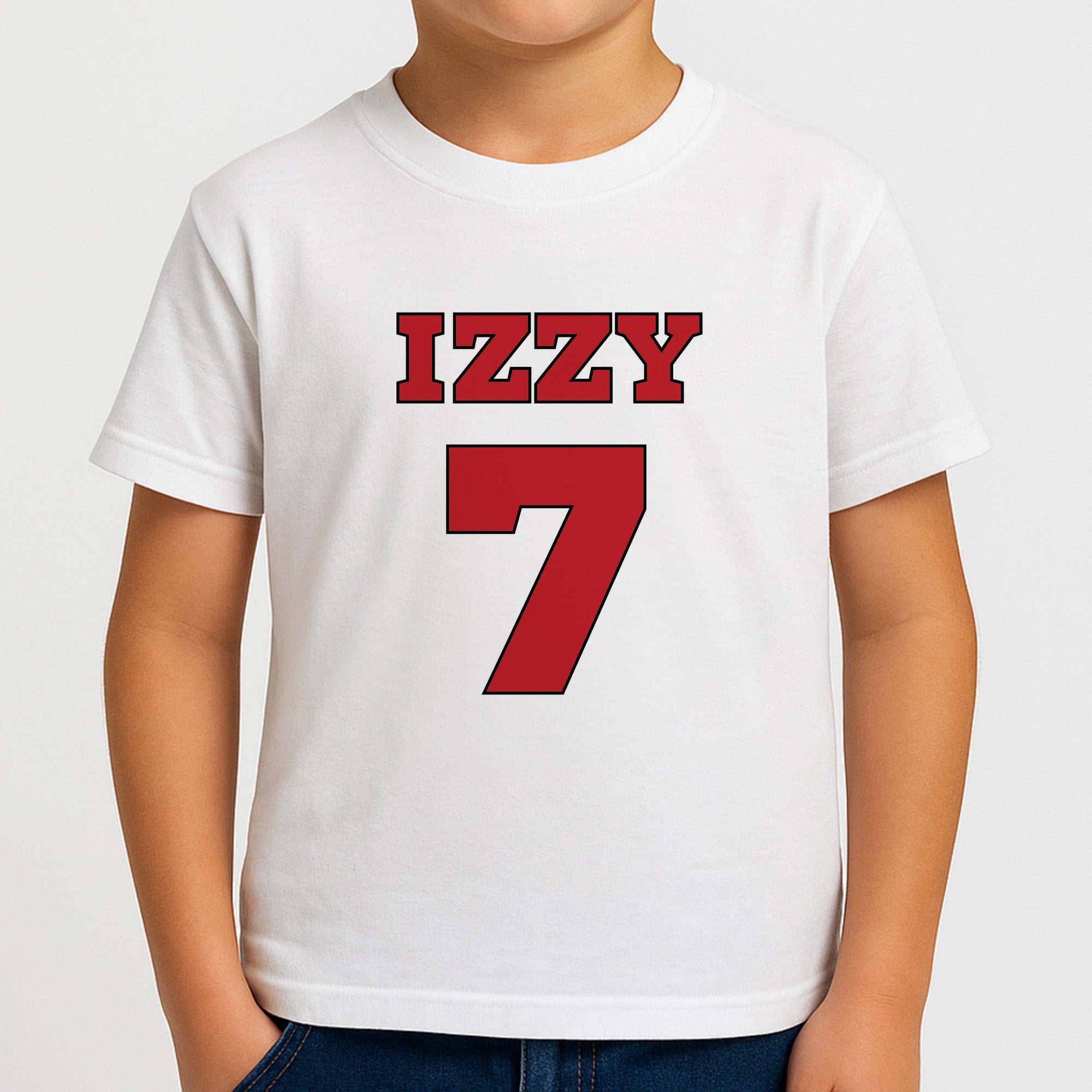 Black And White Stripes - Personalised Football Boys T-Shirt