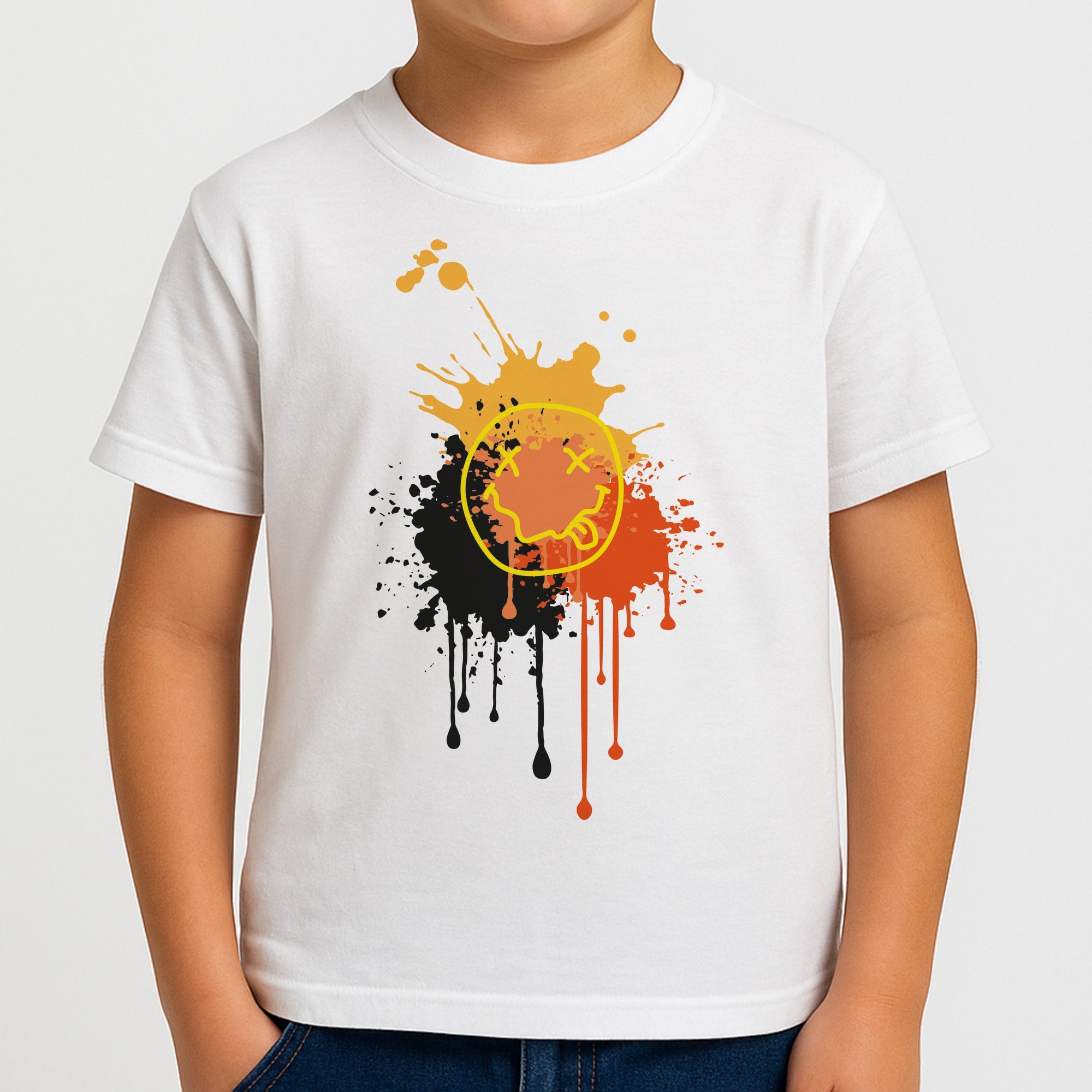 Orange Graffiti - Skate Aesthetic Boys T-Shirt