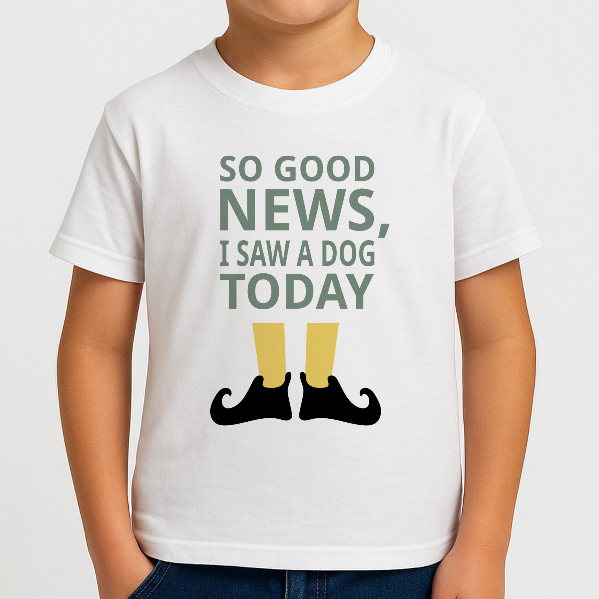 I Saw A Dog Today - Elf Boys T-Shirt