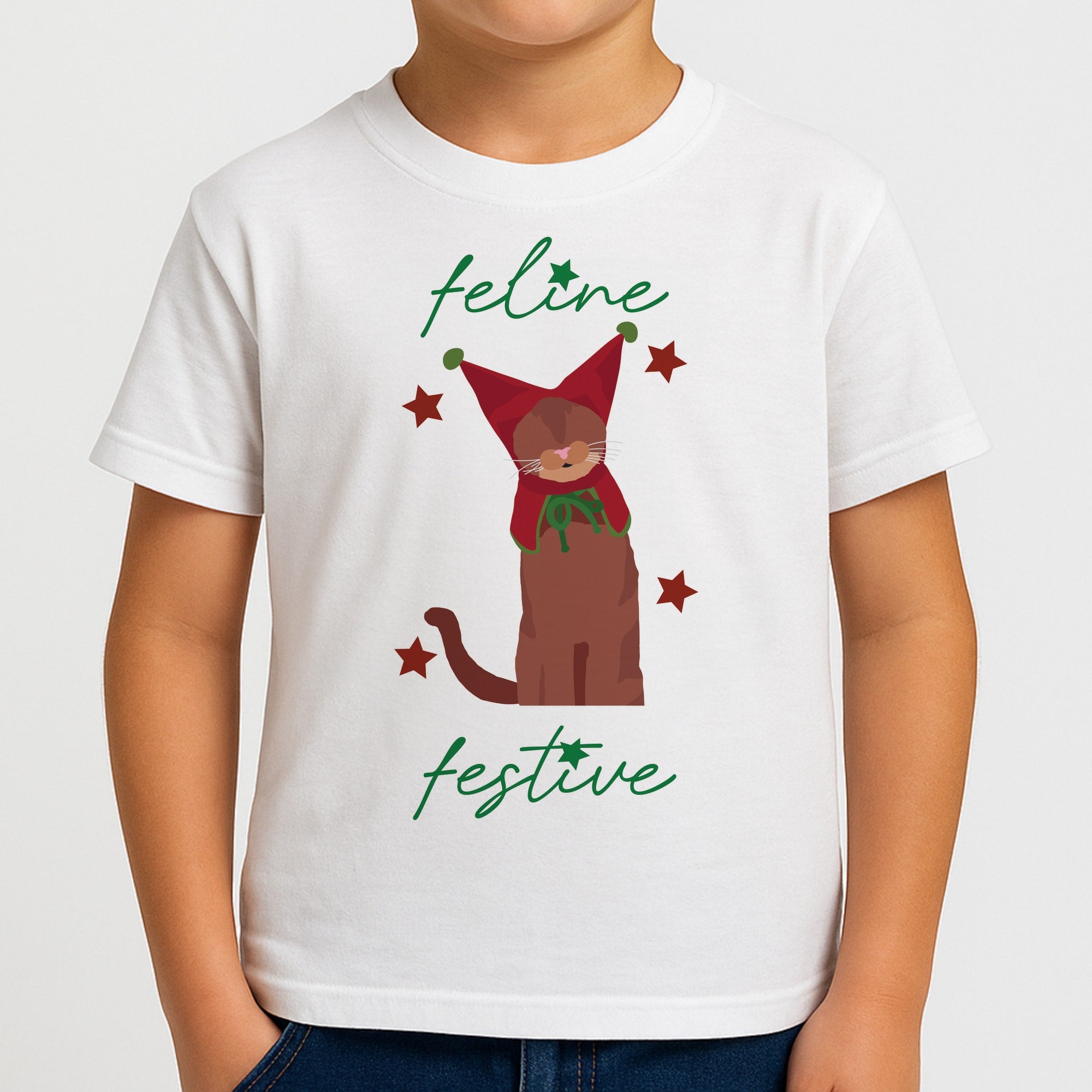 Feline Festive Boys T-Shirt