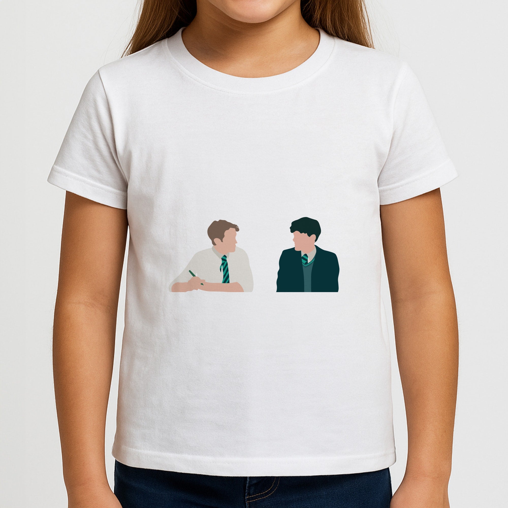 Blue And Yellow - Heart TV Girls T-Shirt