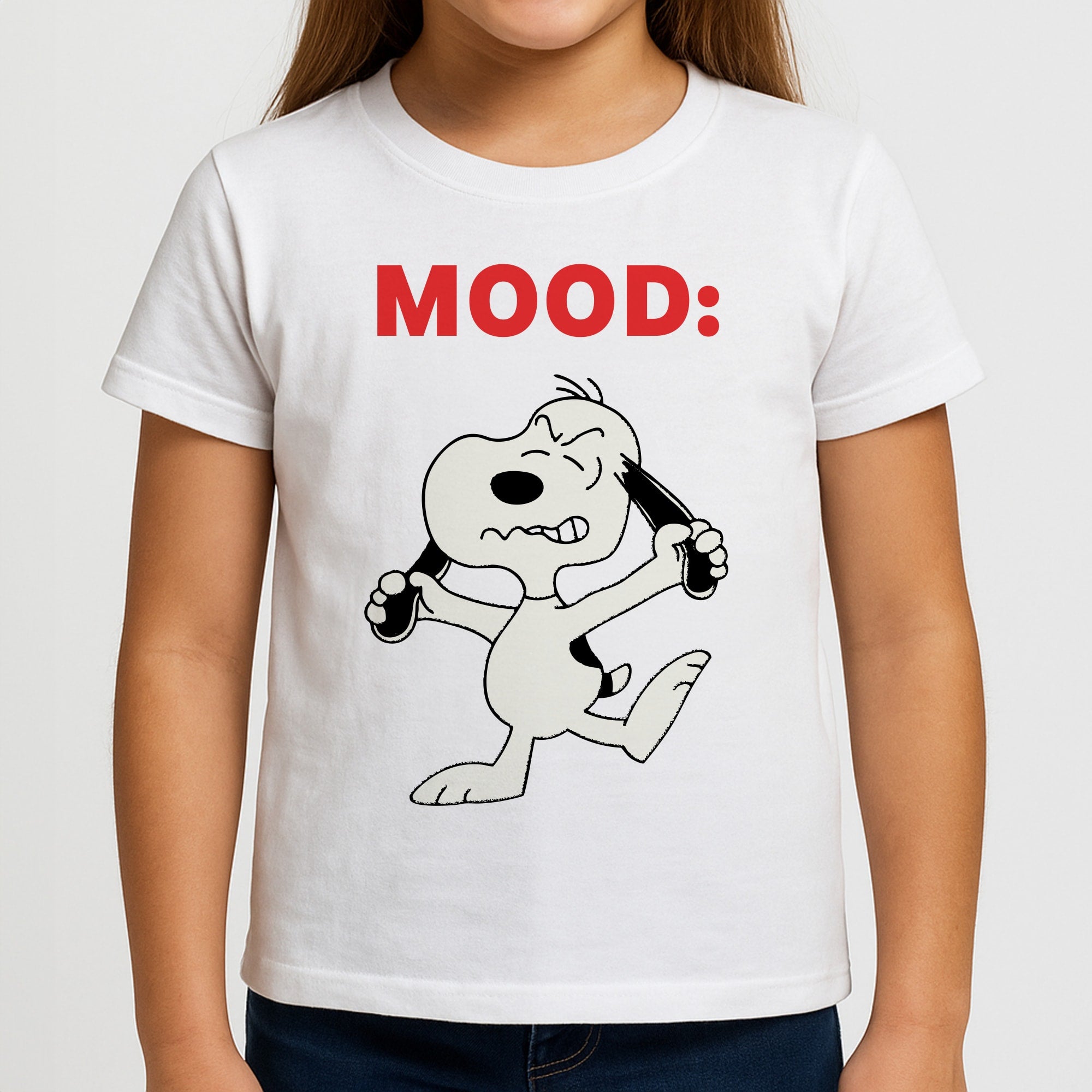 Mood Cartoon Beagle Girls T-Shirt