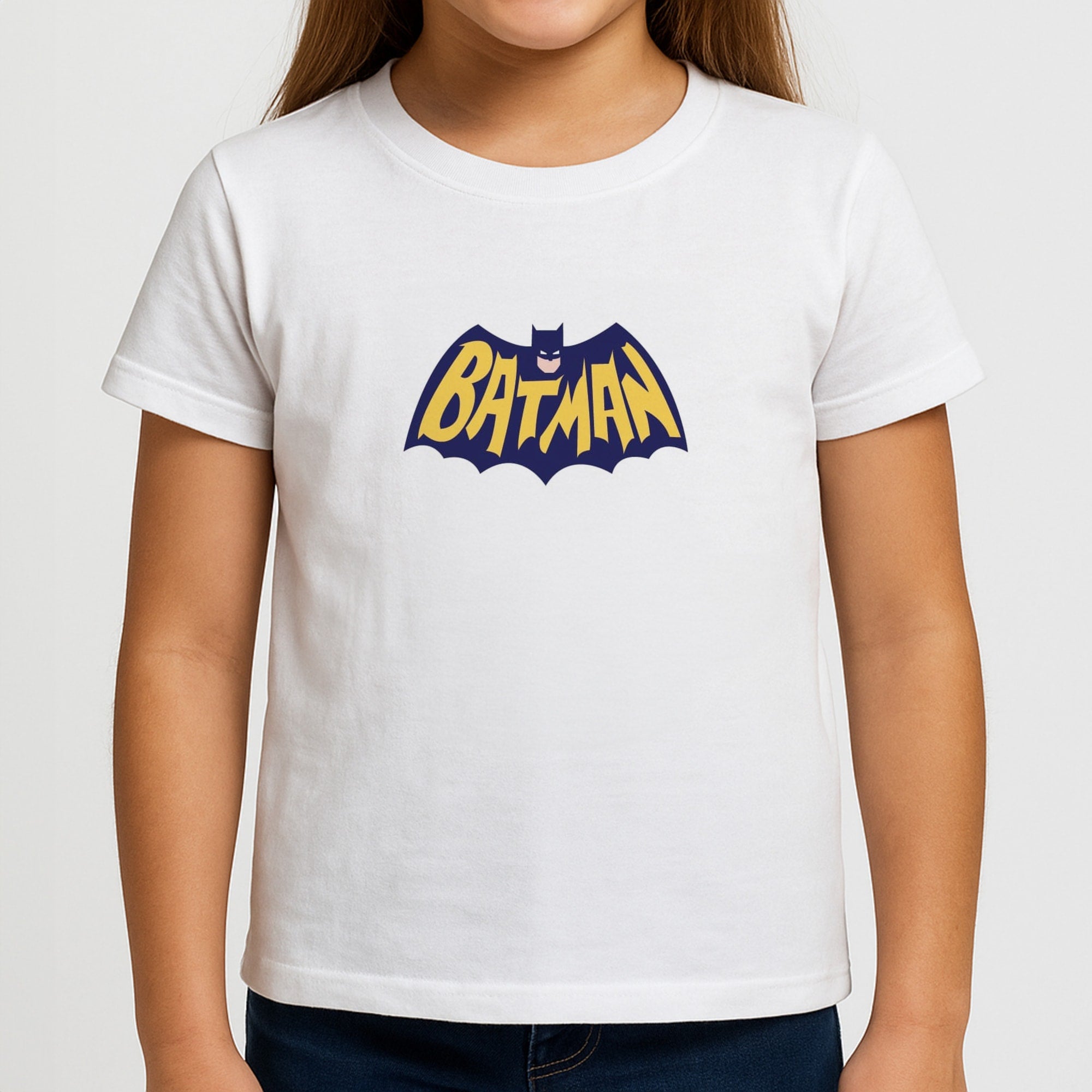 Bat Superhero Purple Logo Girls T-Shirt