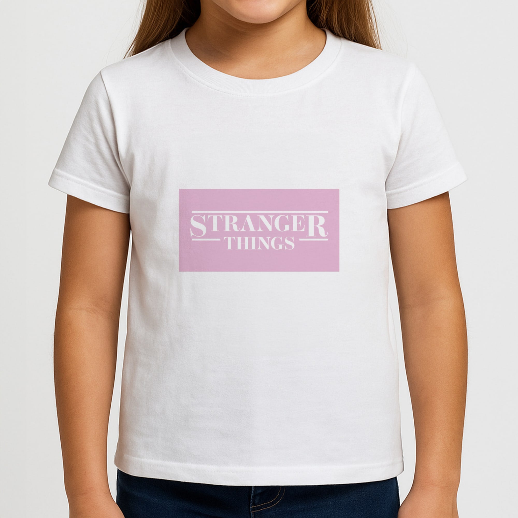 Pink Galaxy Stranger Kids T-Shirt