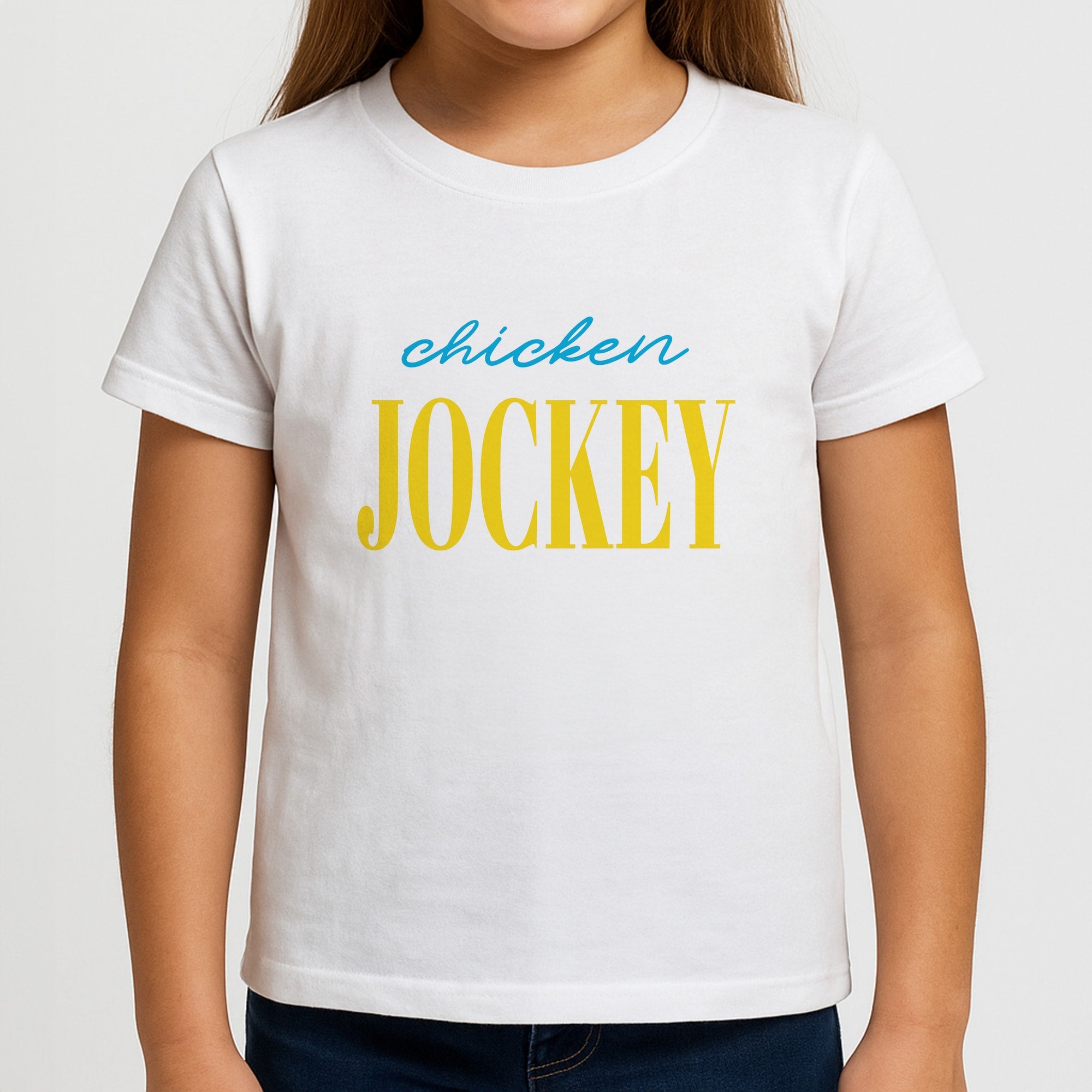 Chicken Jockey Blue Girls T-Shirt