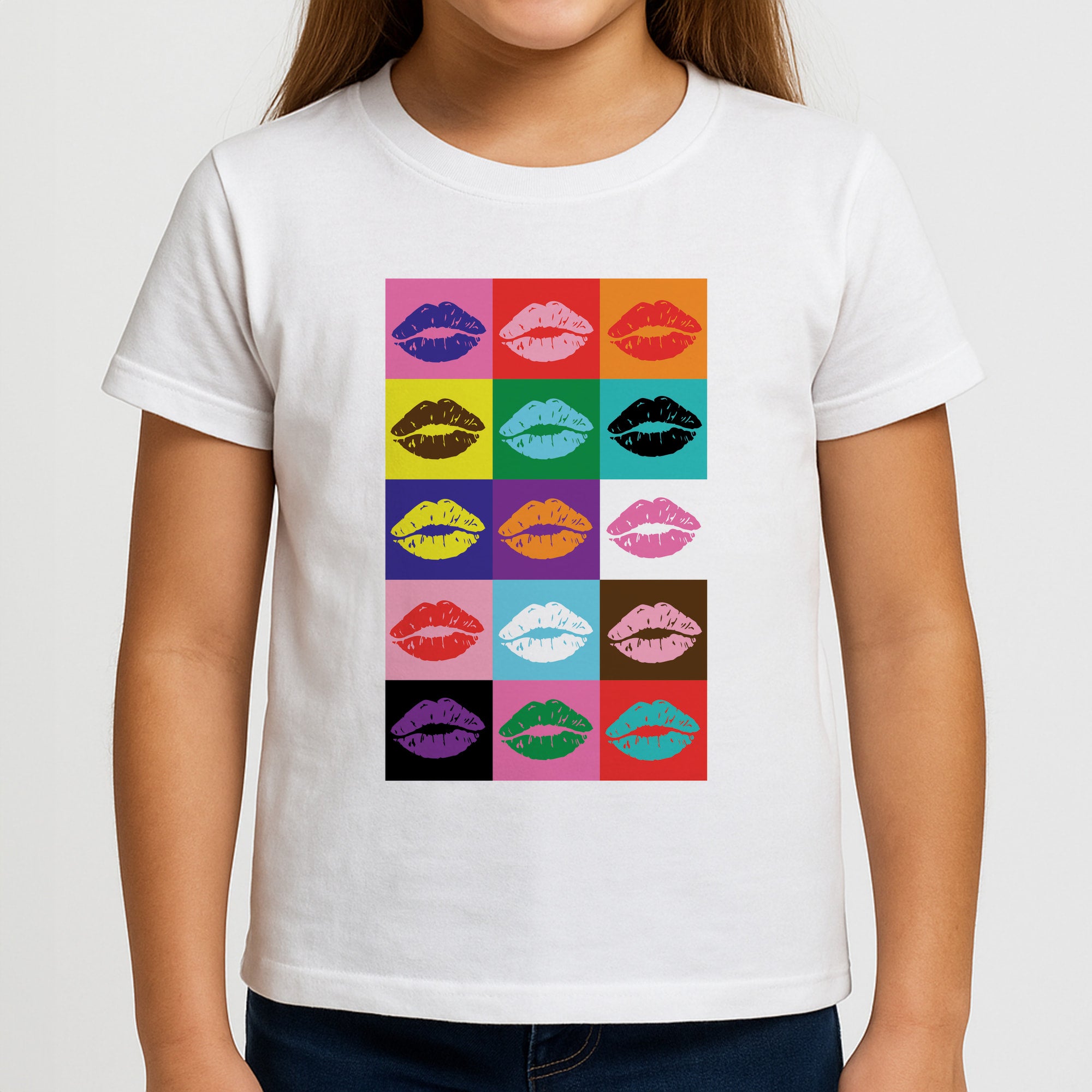 Lips Collage - Pride Girls T-Shirt