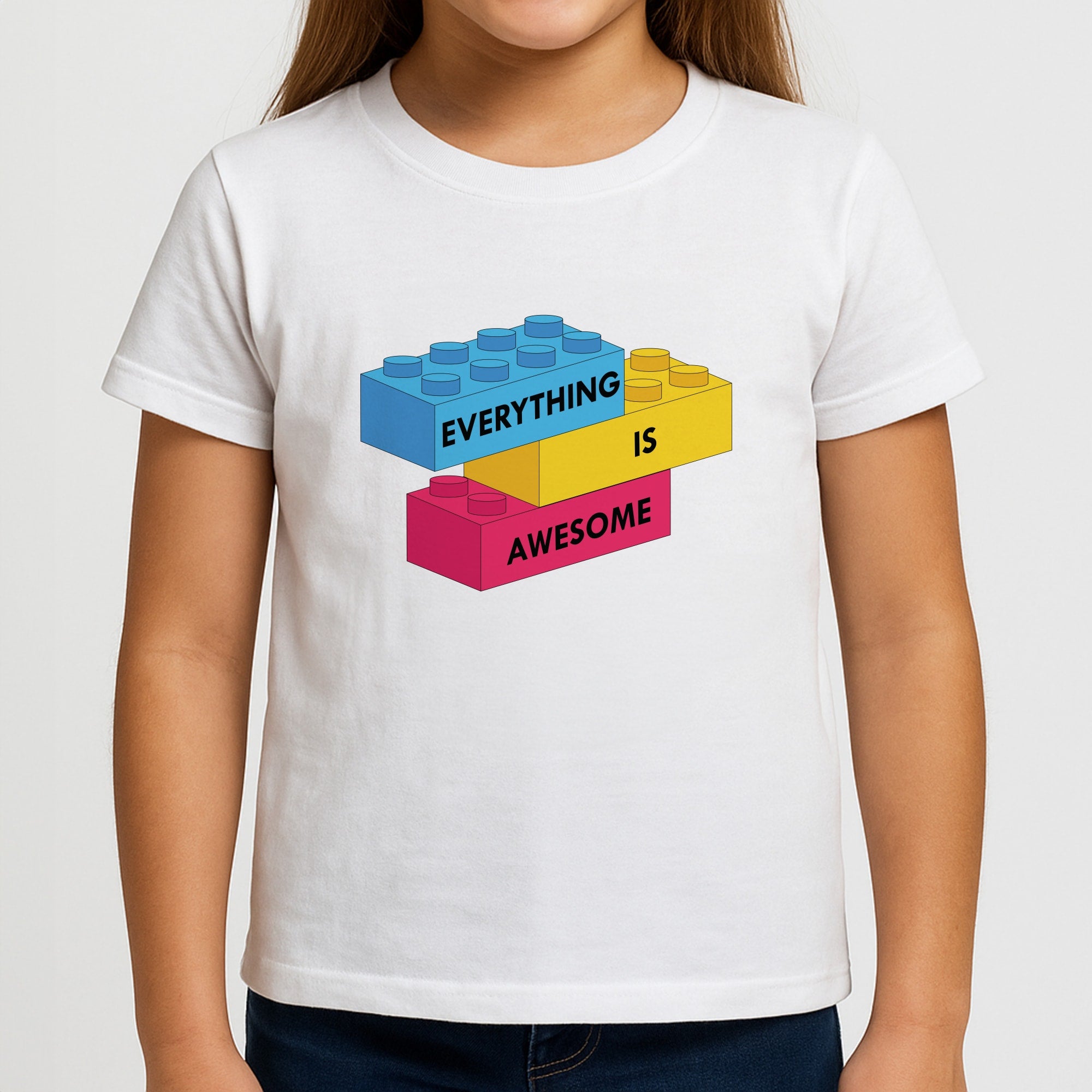 Everything Is Awesome Bricks Girls T-Shirt