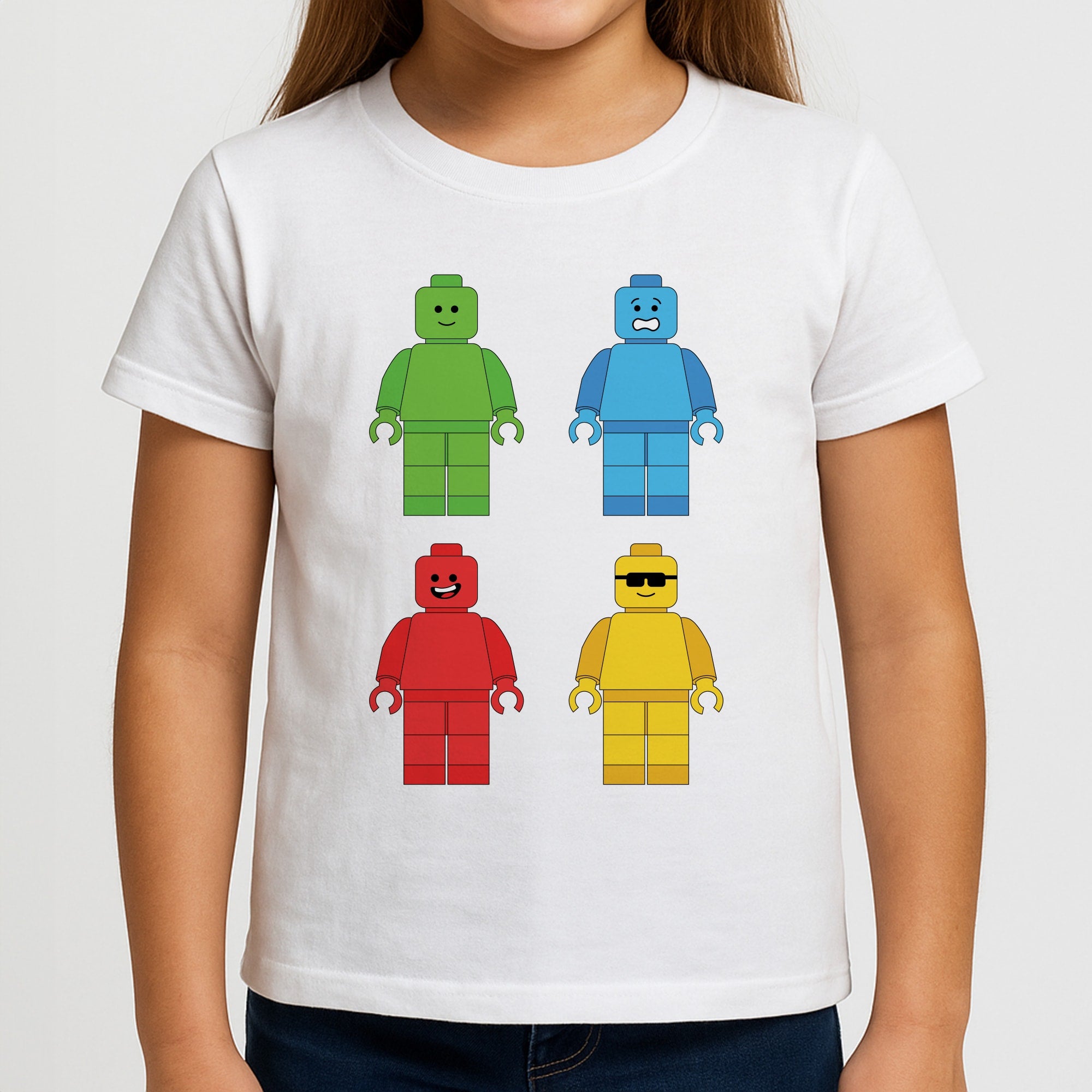 Bricks Figures Rainbow Girls T-Shirt