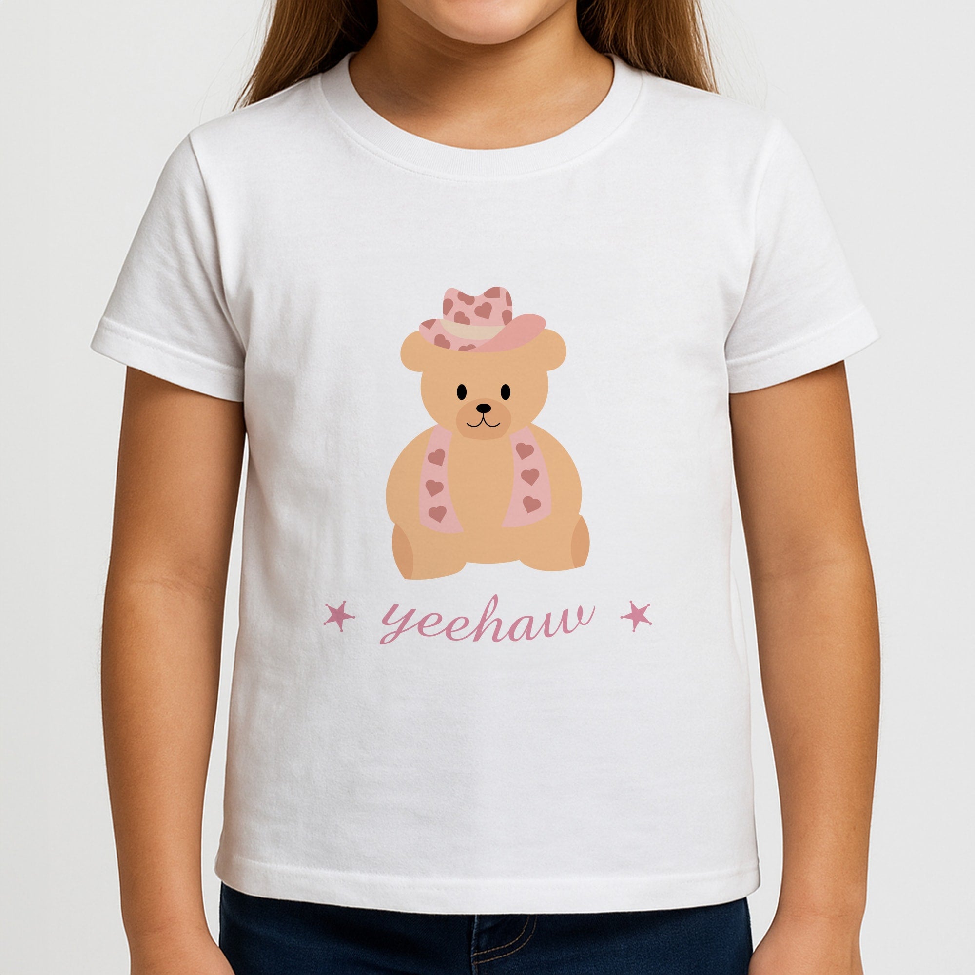 Yeehaw Teddy Bear Girls T-Shirt