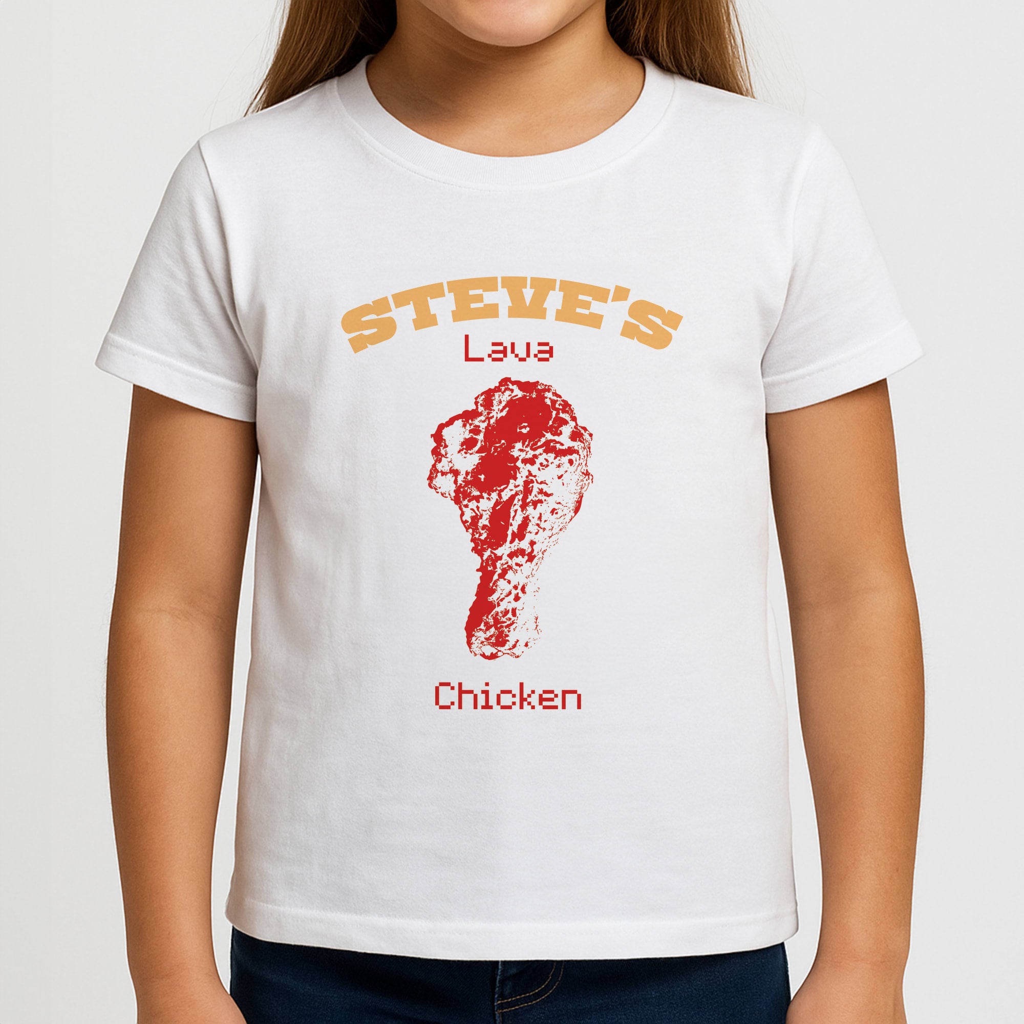 Steve's Lava Chicken Girls T-Shirt