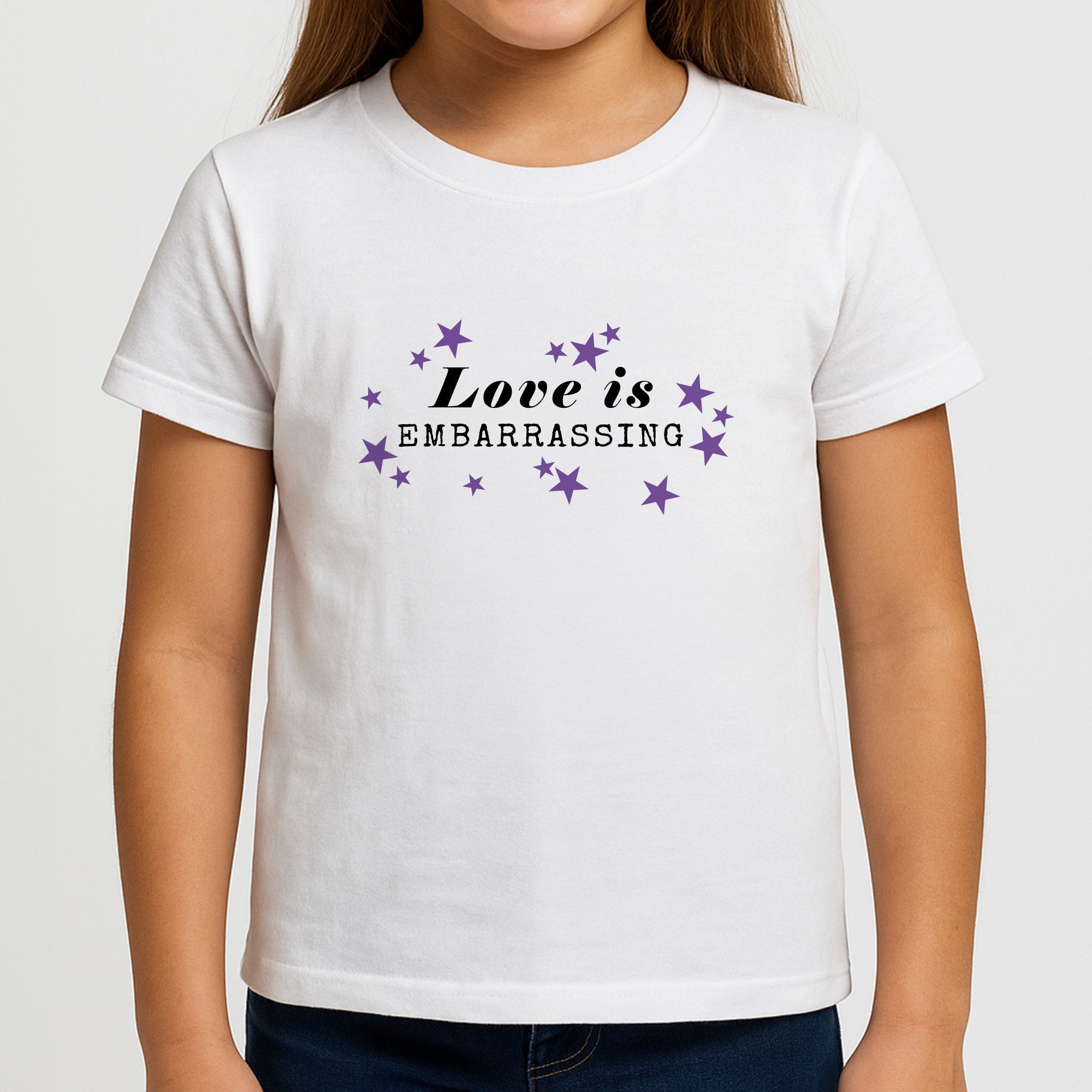 Love Is Embarrassing Note Girls T-Shirt