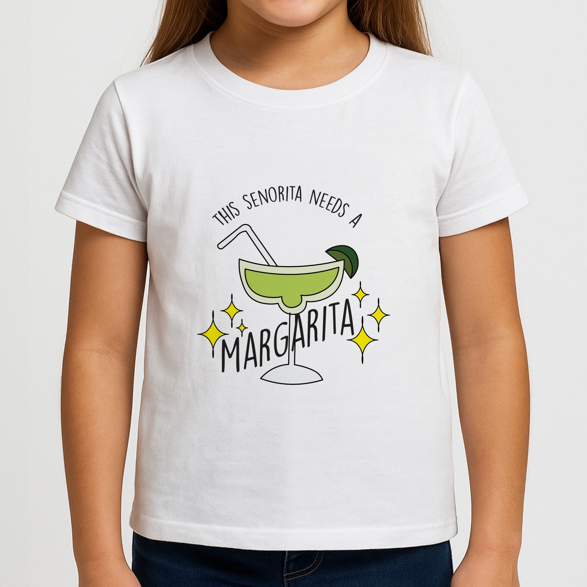 This Senorita Needs A Margarita - Funny Quotes Girls T-Shirt