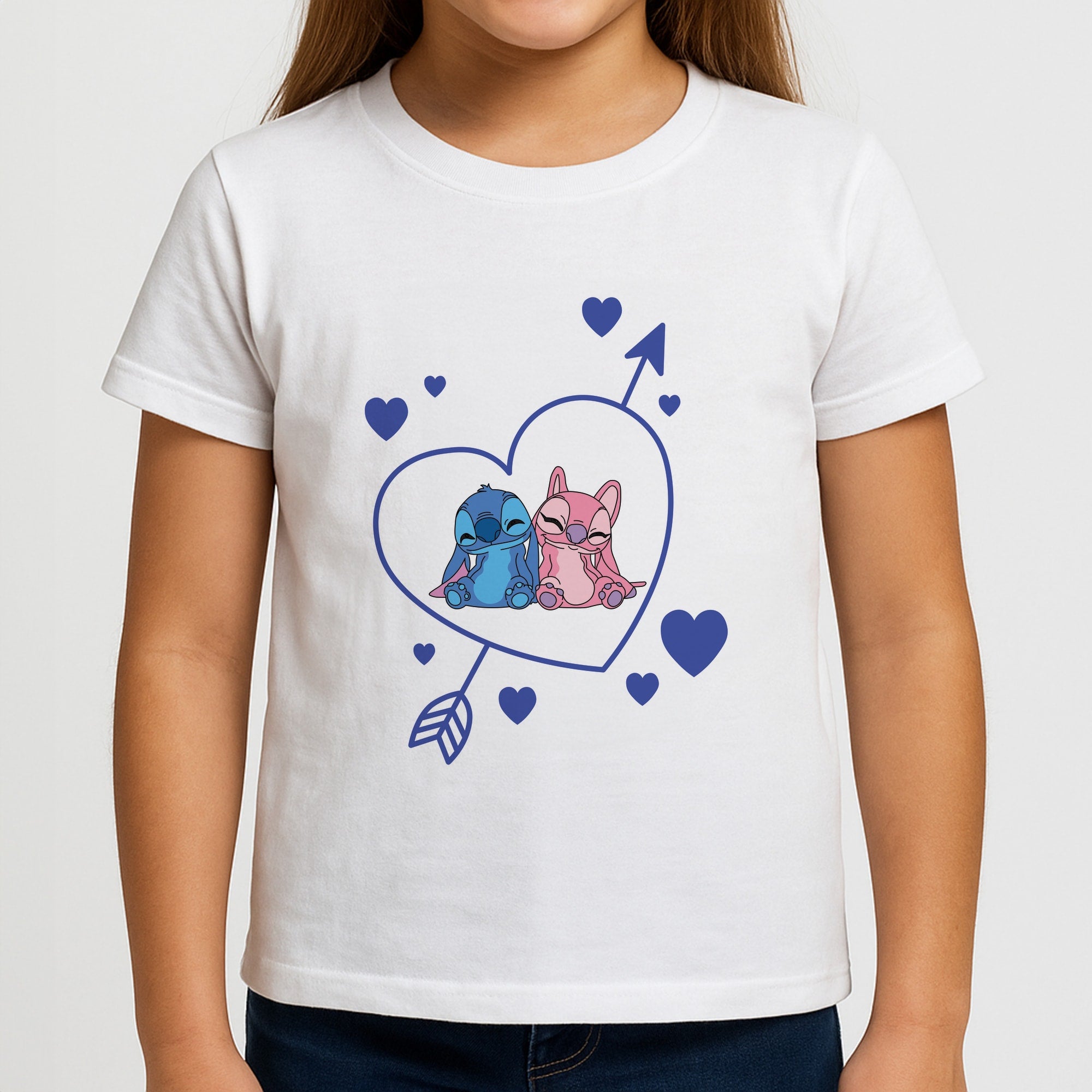 Arrow Heart - Pink Alien Girls T-Shirt