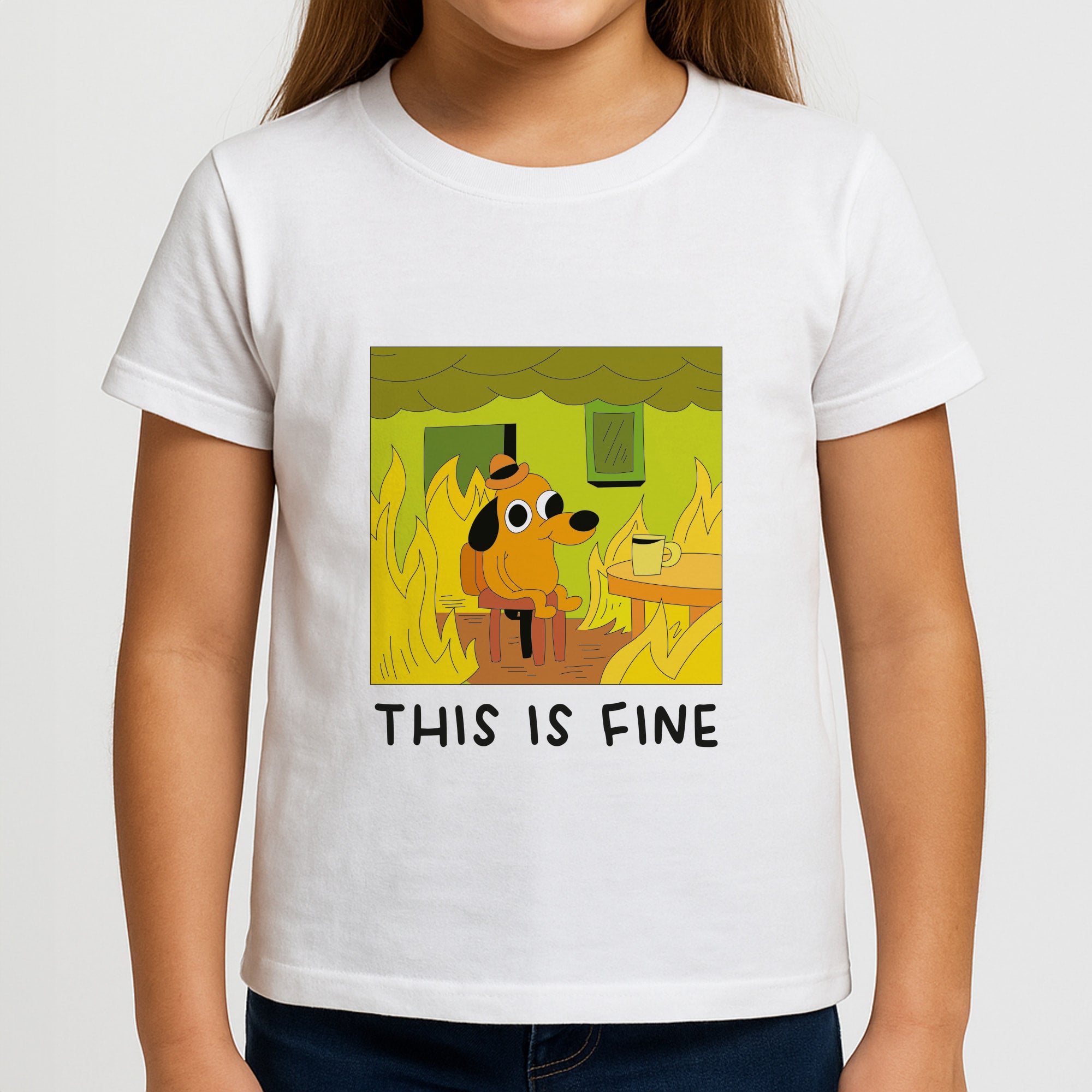 This Is Fine - Memes Girls T-Shirt