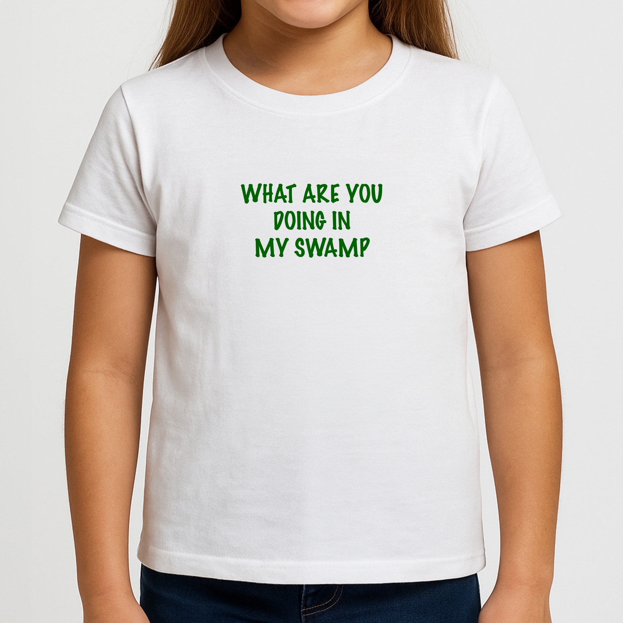 What Are You Doing In My Swamp - Green Ogre Girls T-Shirt