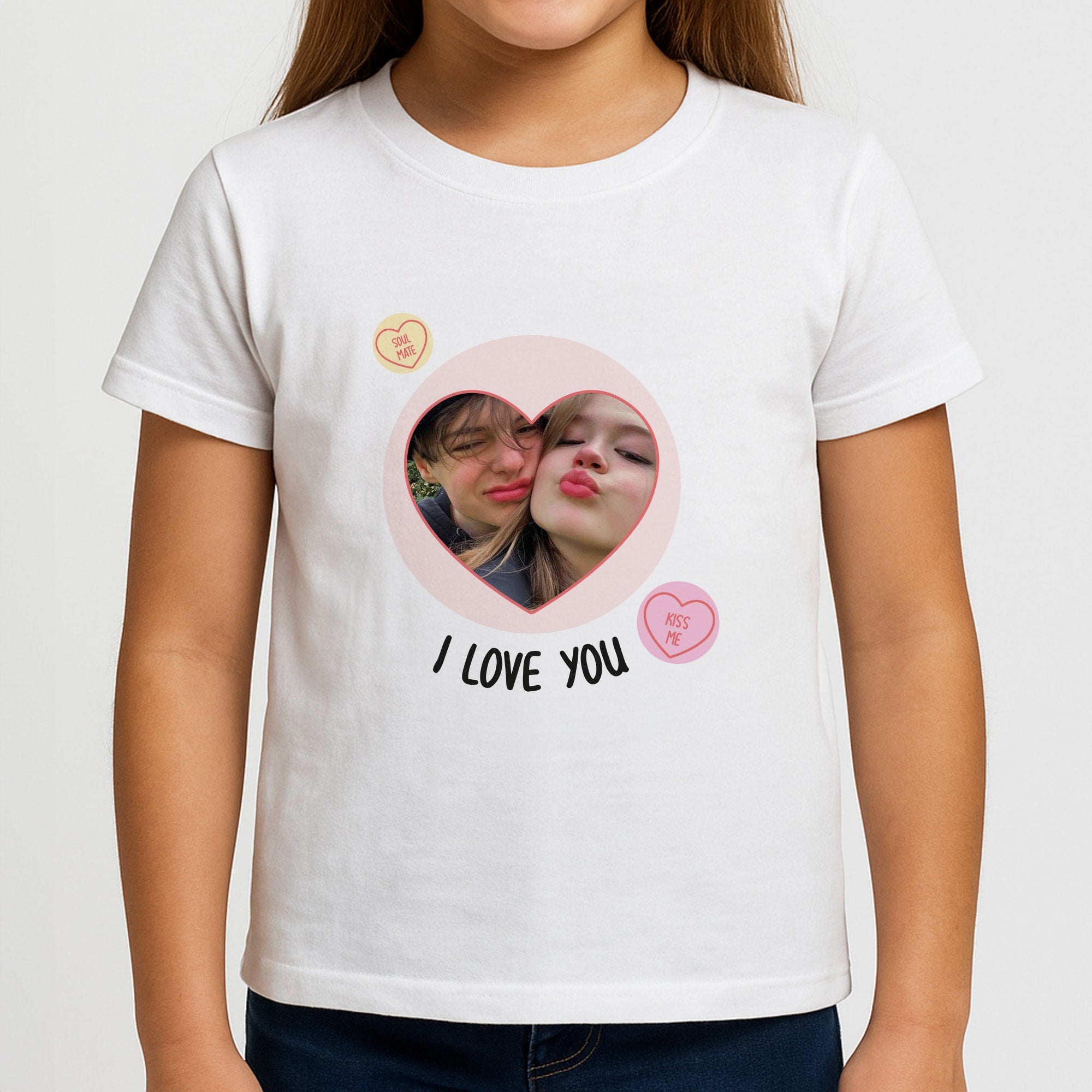 I Love You - Personalised Couples Girls T-Shirt
