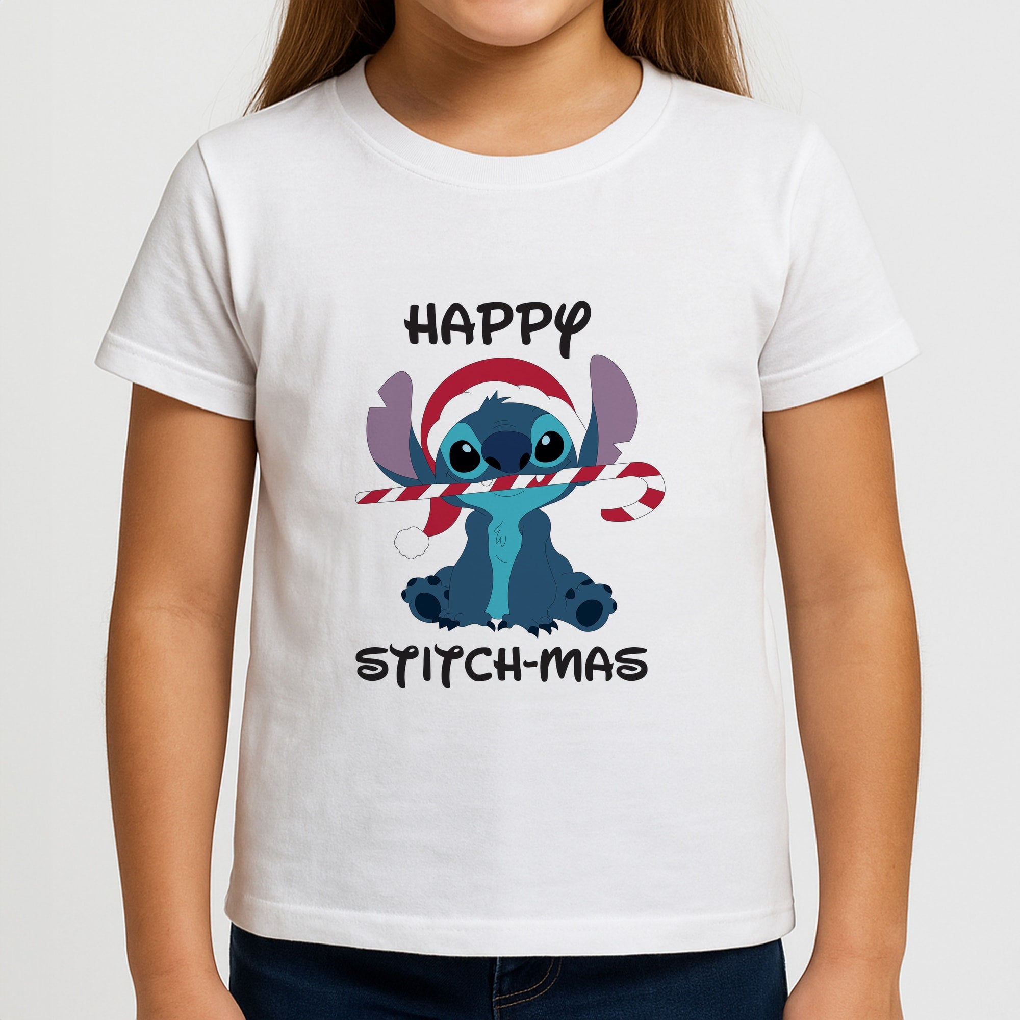 Happy Blue Alienmas - Christmas Girls T-Shirt