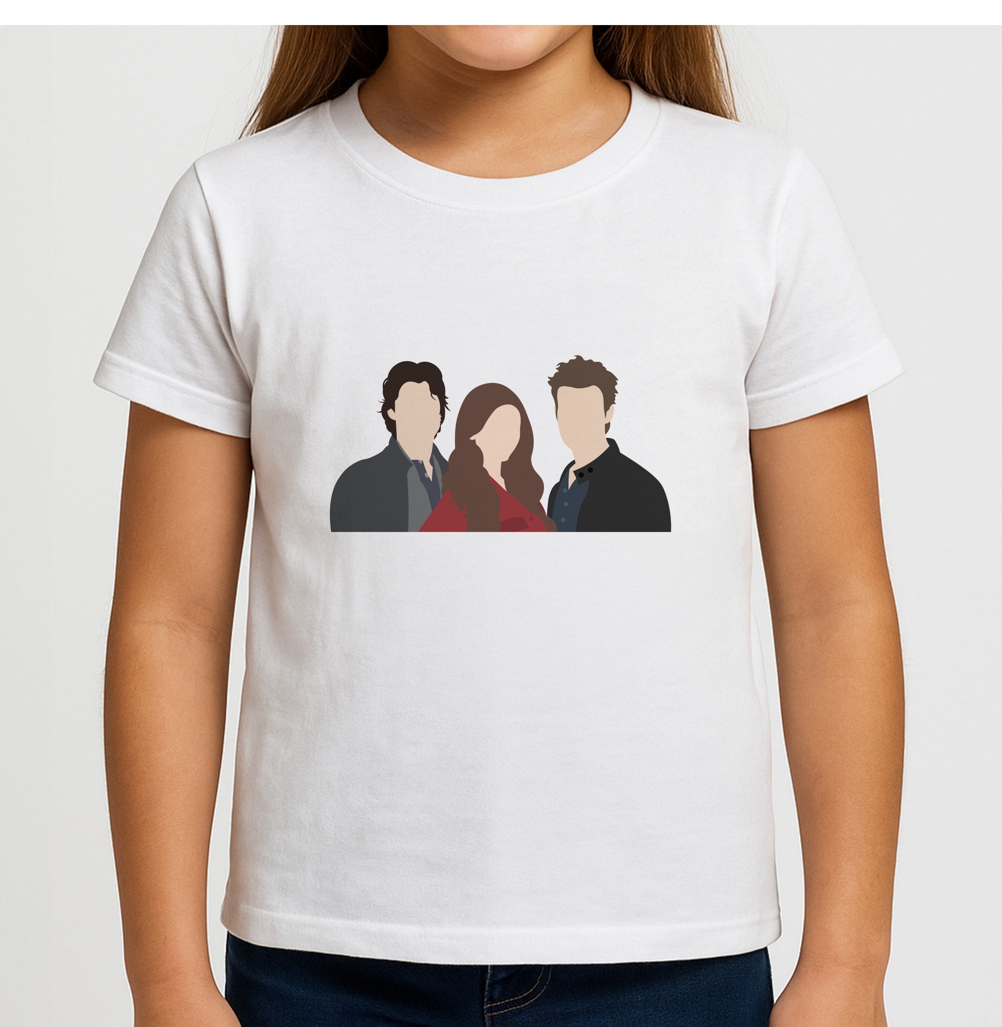 Elena, Damon And Stefan - VD Girls T-Shirt