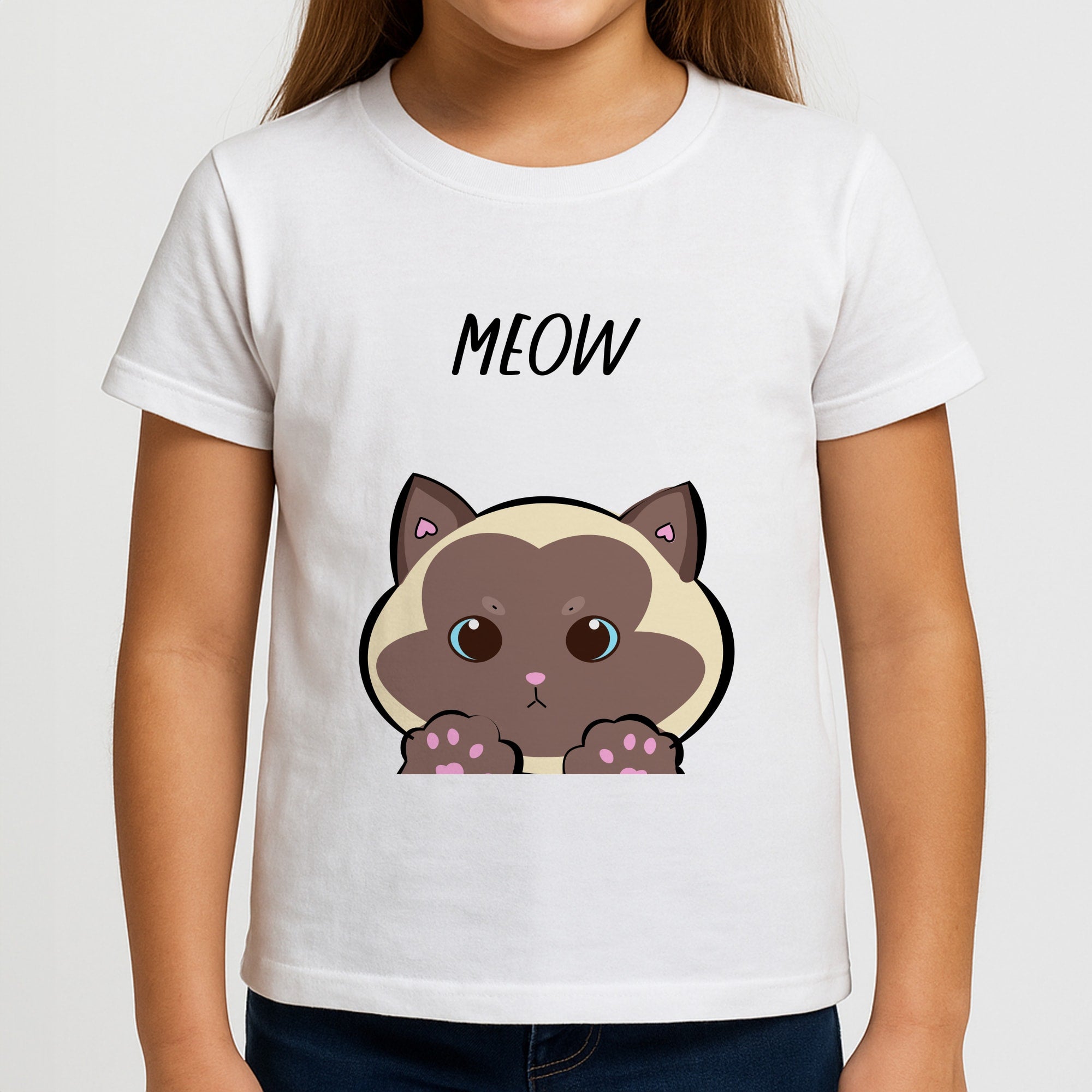 Meow Green - Cats Girls T-Shirt