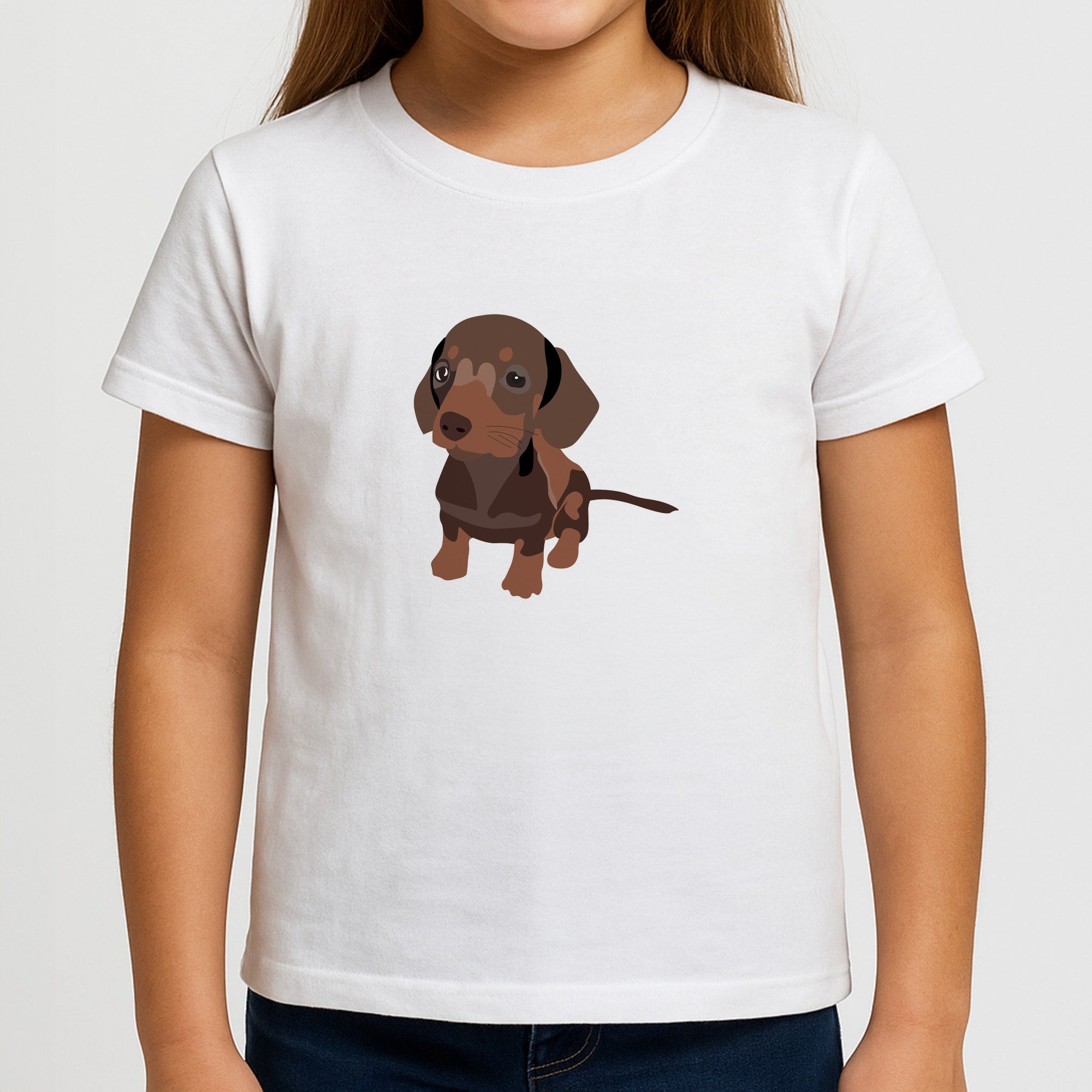 Brown - Dachshunds Girls T-Shirt