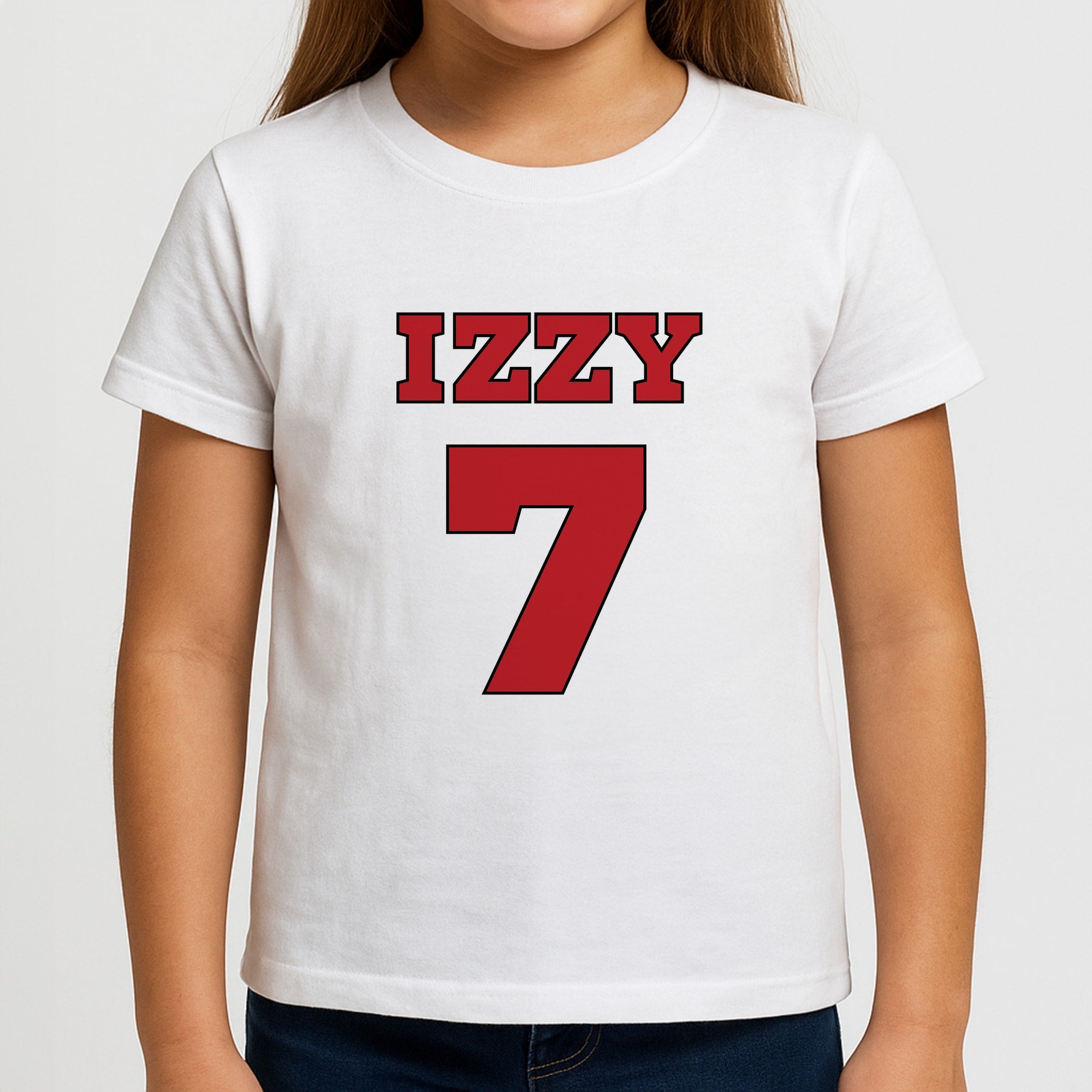 Black And White Stripes - Personalised Football Girls T-Shirt