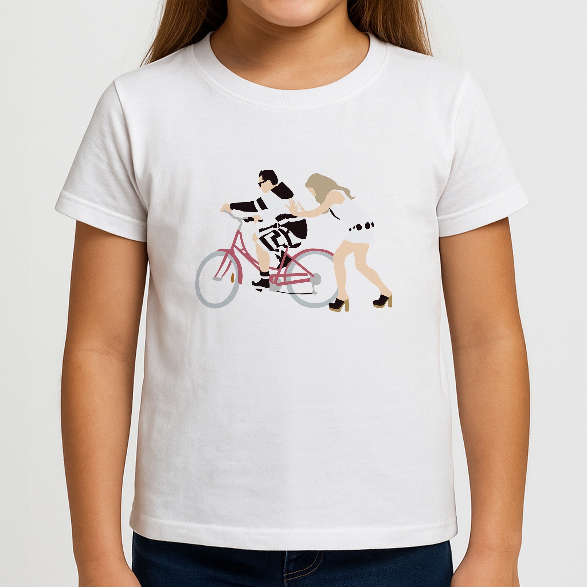 David Riding A Bike Girls T-Shirt
