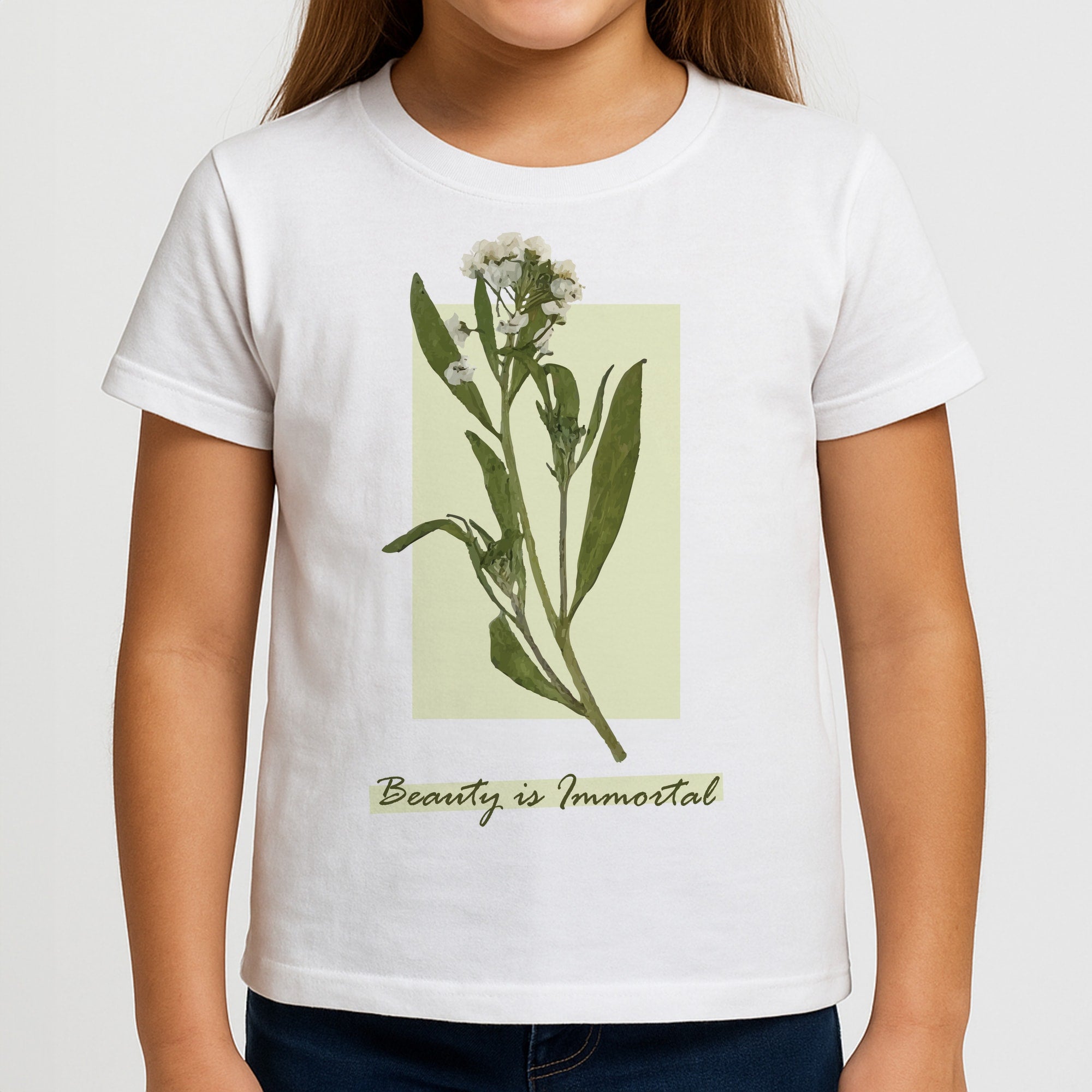 Beauty Is Immortal Press Flower Girls T-Shirt
