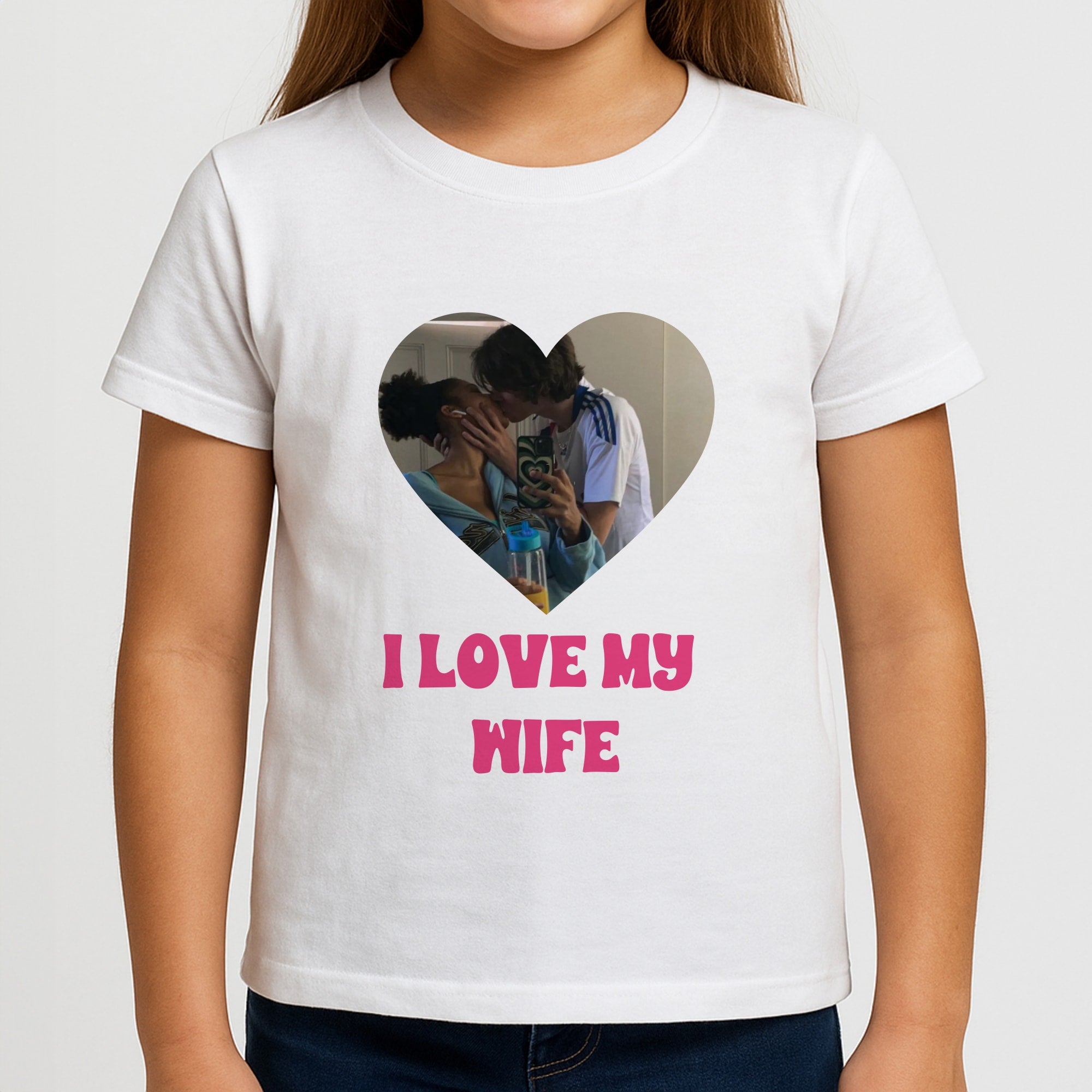 I Love My Wife - Personalised Couples Girls T-Shirt
