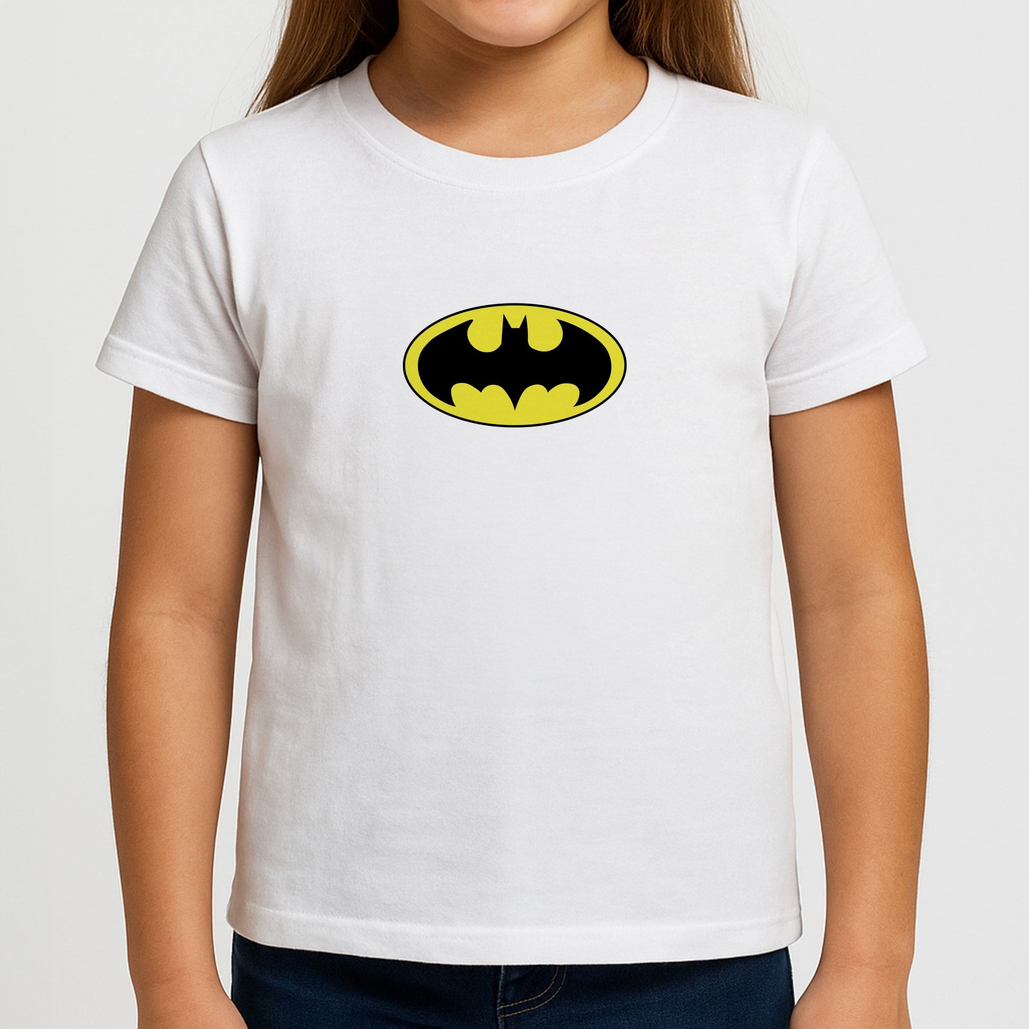 Black Bat Superhero Logo Girls T-Shirt
