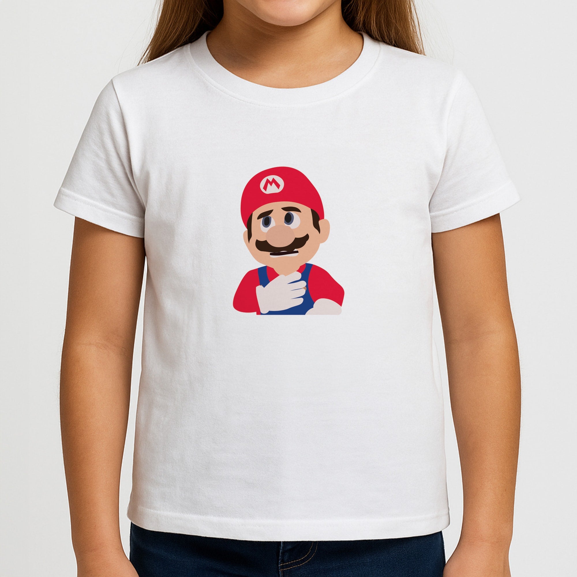Worried Mario Girls T-Shirt