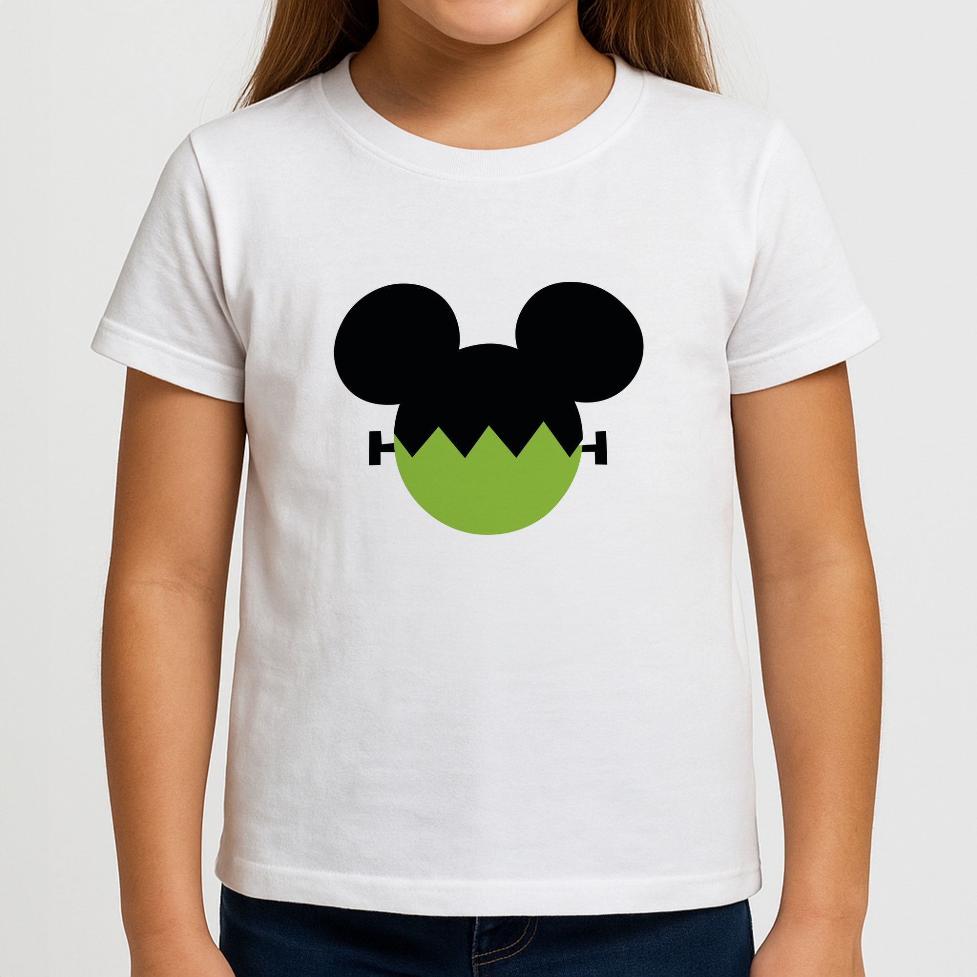 Frankenstein Mouse Halloween Girls T-Shirt