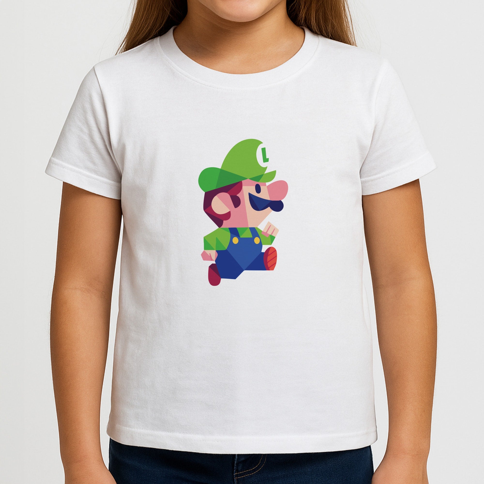 Running Luigi - Mario Girls T-Shirt