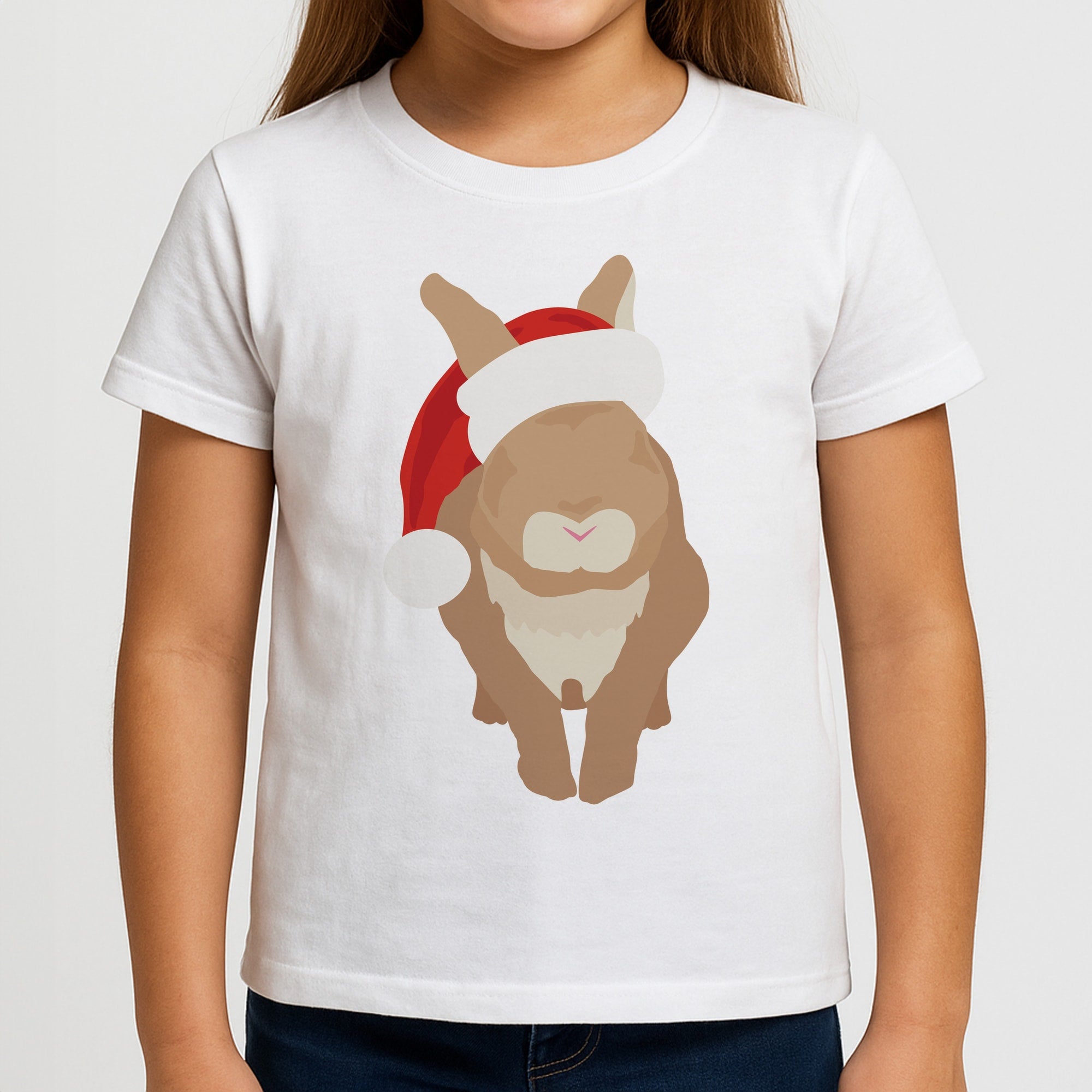 Rabbit Christmas Ears Girls T-Shirt