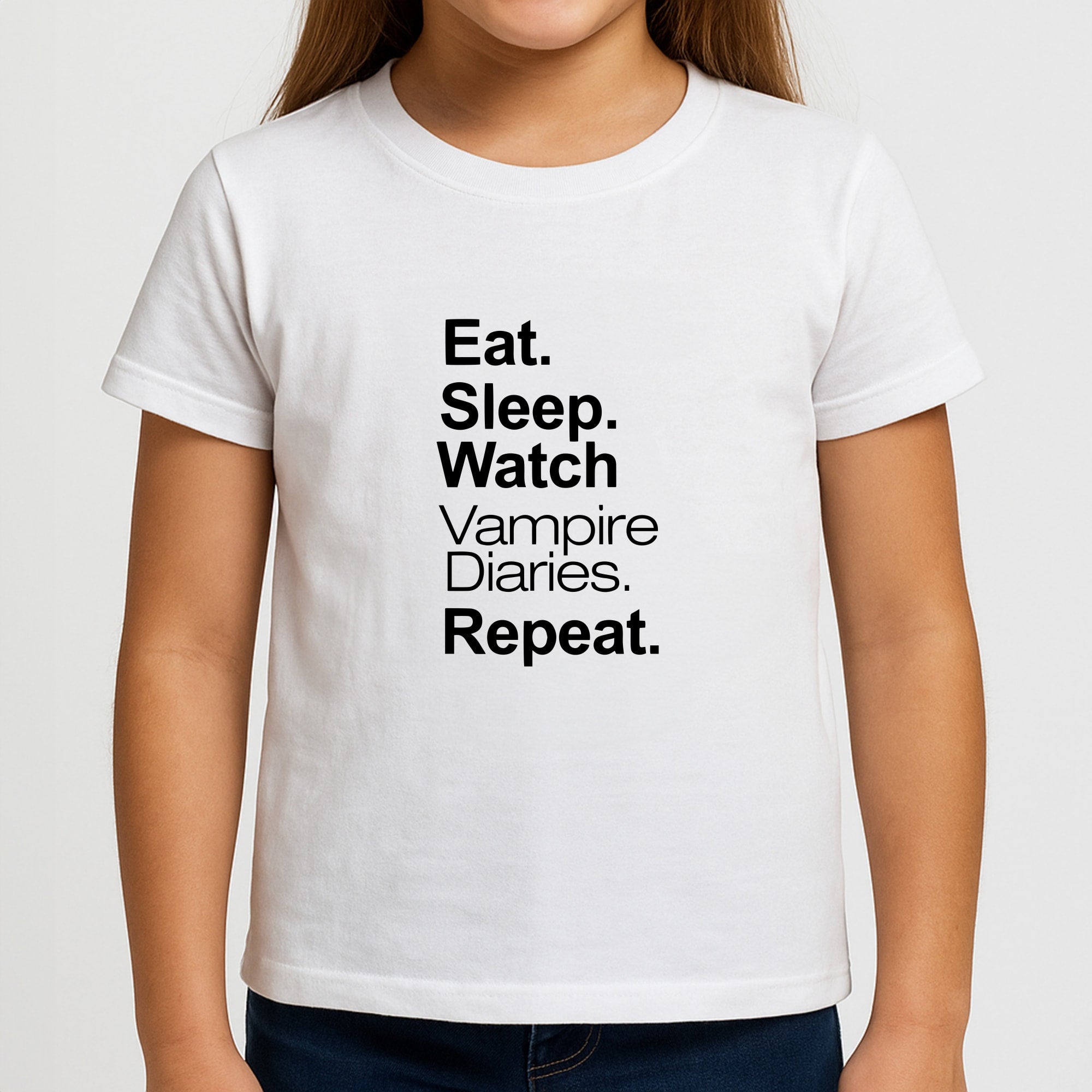 Eat Sleep Watch VPD Repeat Girls T-Shirt