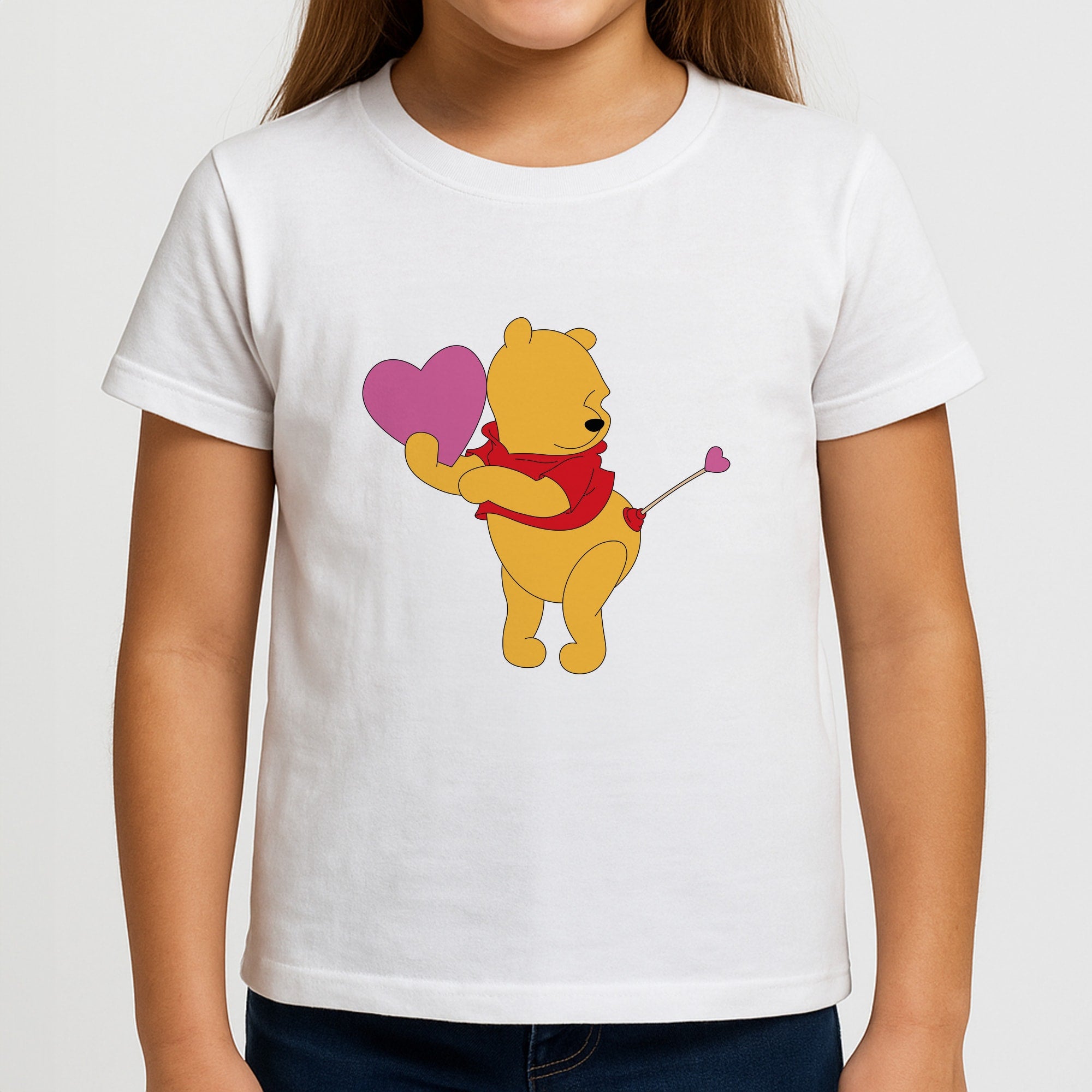 Cupid Pooh Valentine's Girls T-Shirt