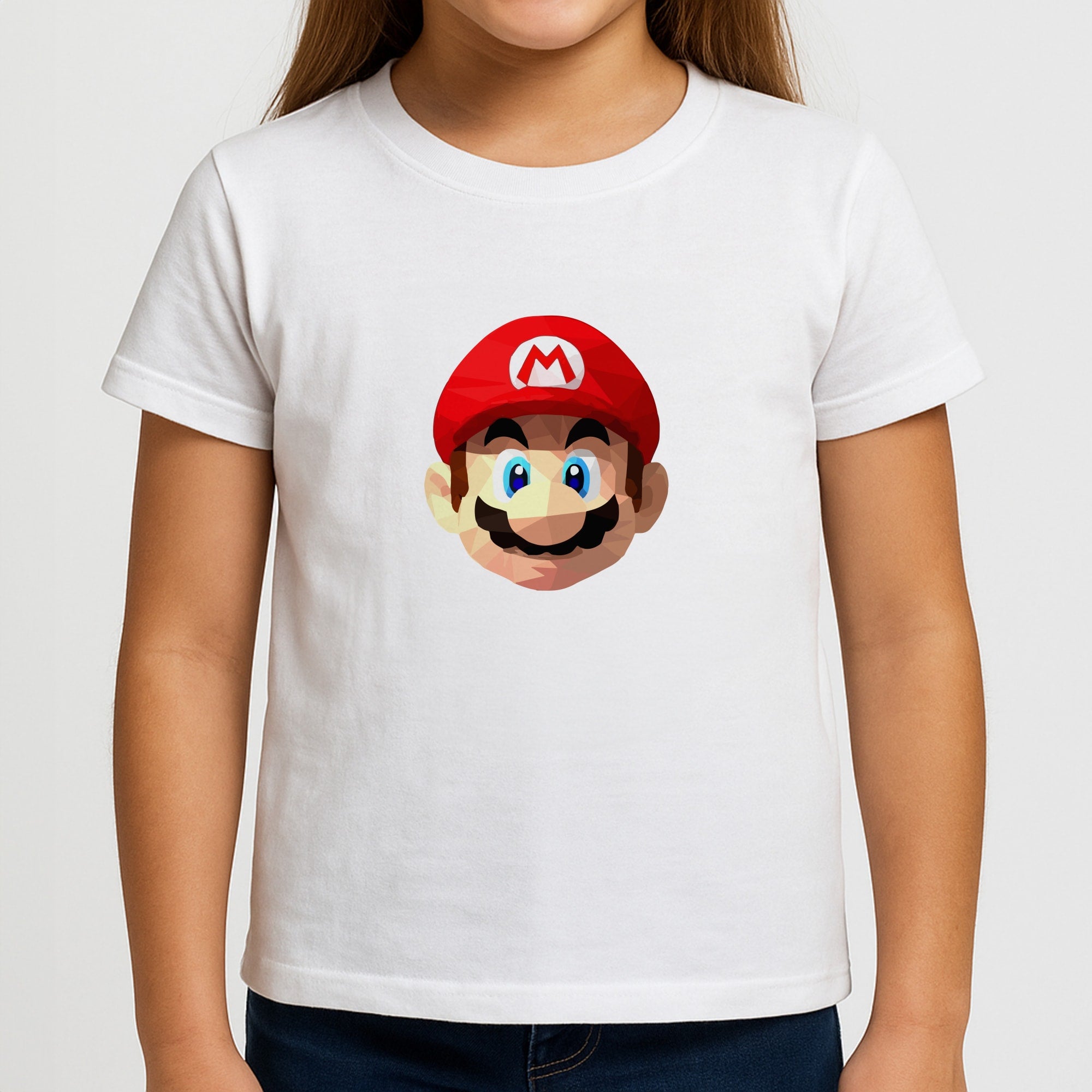 Mario Face - Mario Girls T-Shirt