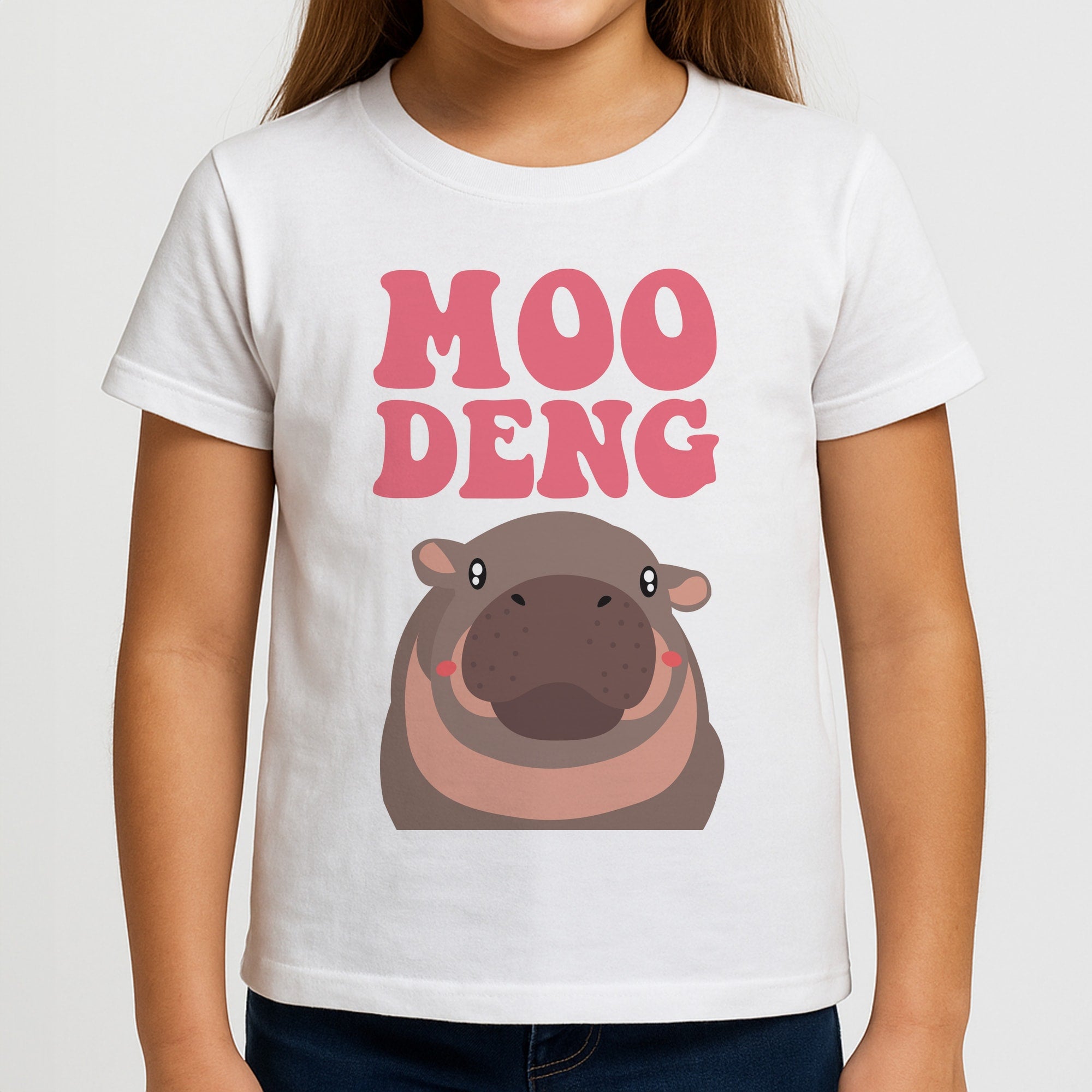 Moo Pink Girls T-Shirt