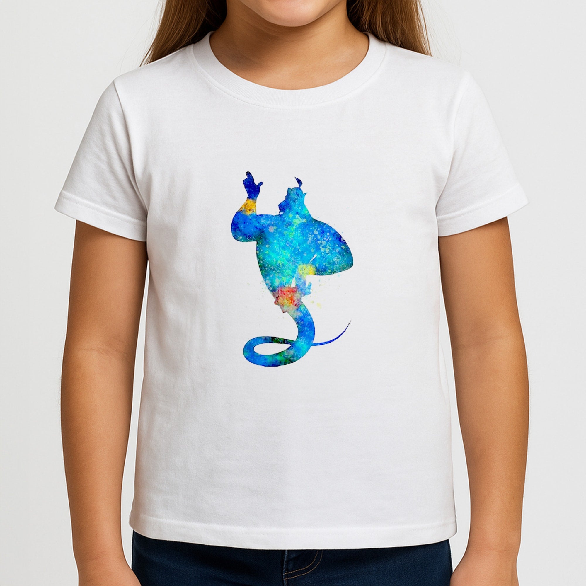 Watercolour Aladdin Fairytale Girls T-Shirt