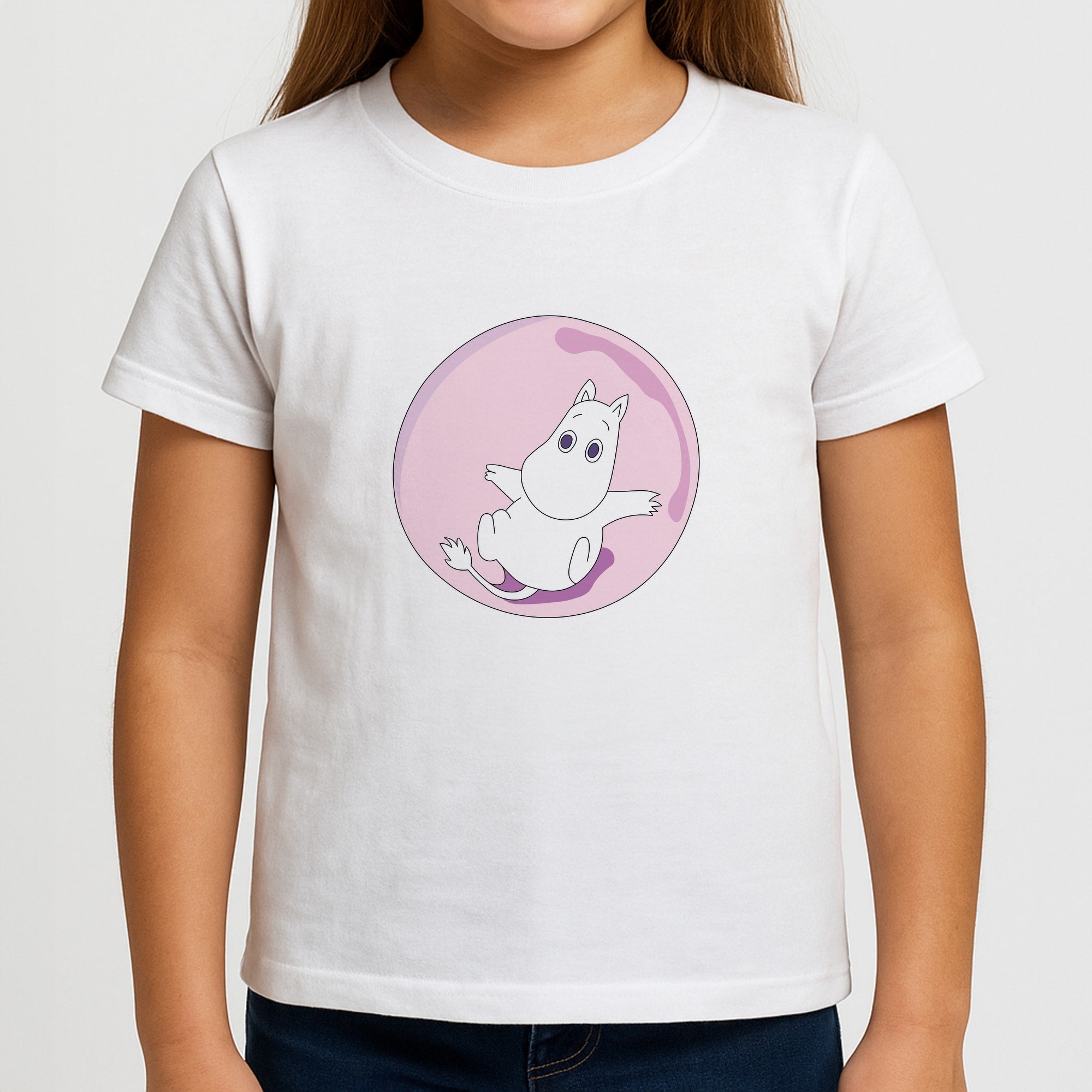 Moomin In A Pink Bubble Girls T-Shirt
