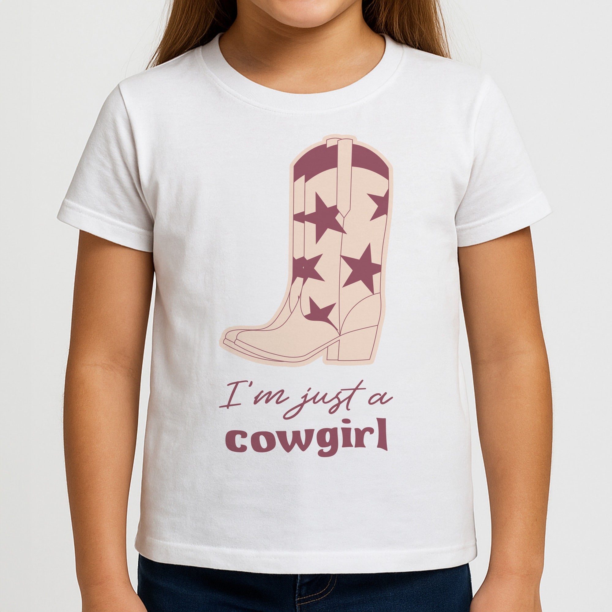 I'm Just A Cowgirl Girls T-Shirt