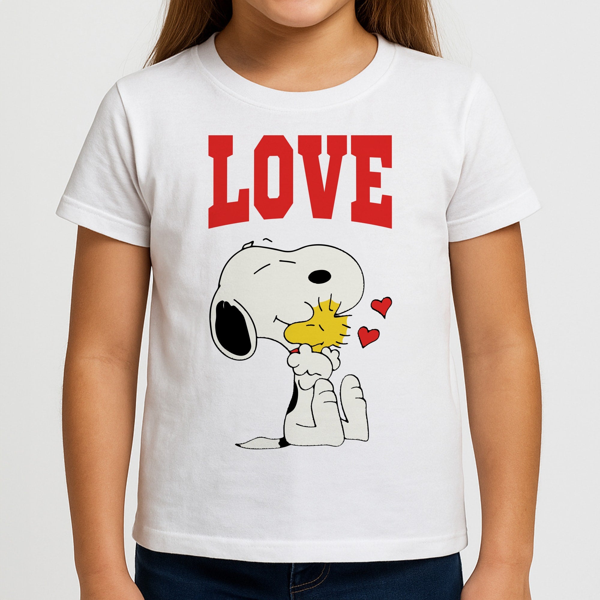 Love Cartoon Beagle Girls T-Shirt