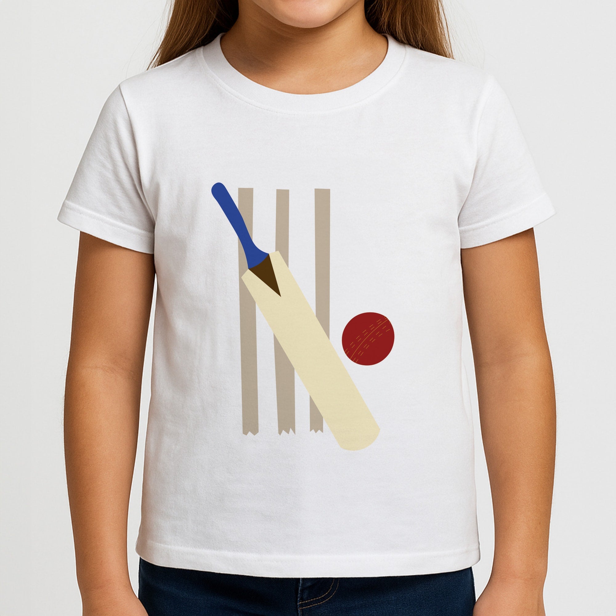 Wickets - Cricket Girls T-Shirt