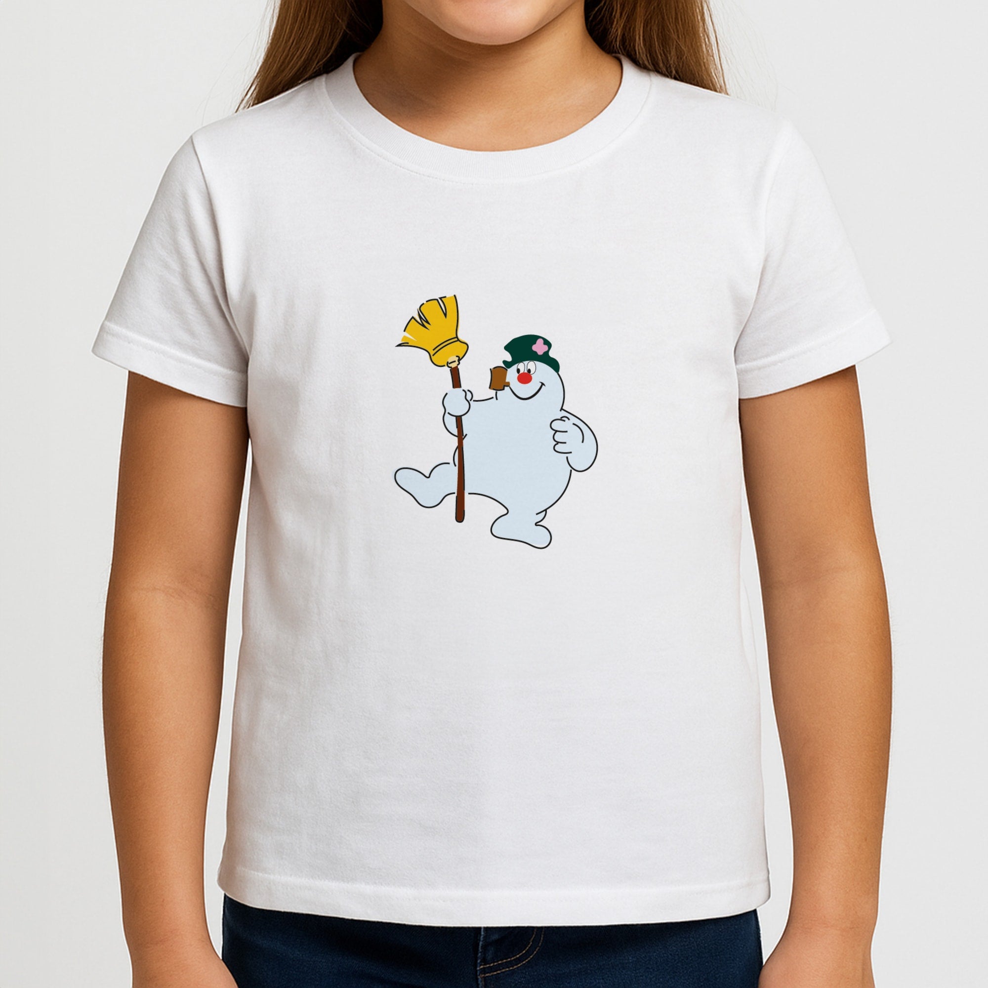 Broom - Snowman Girls T-Shirt