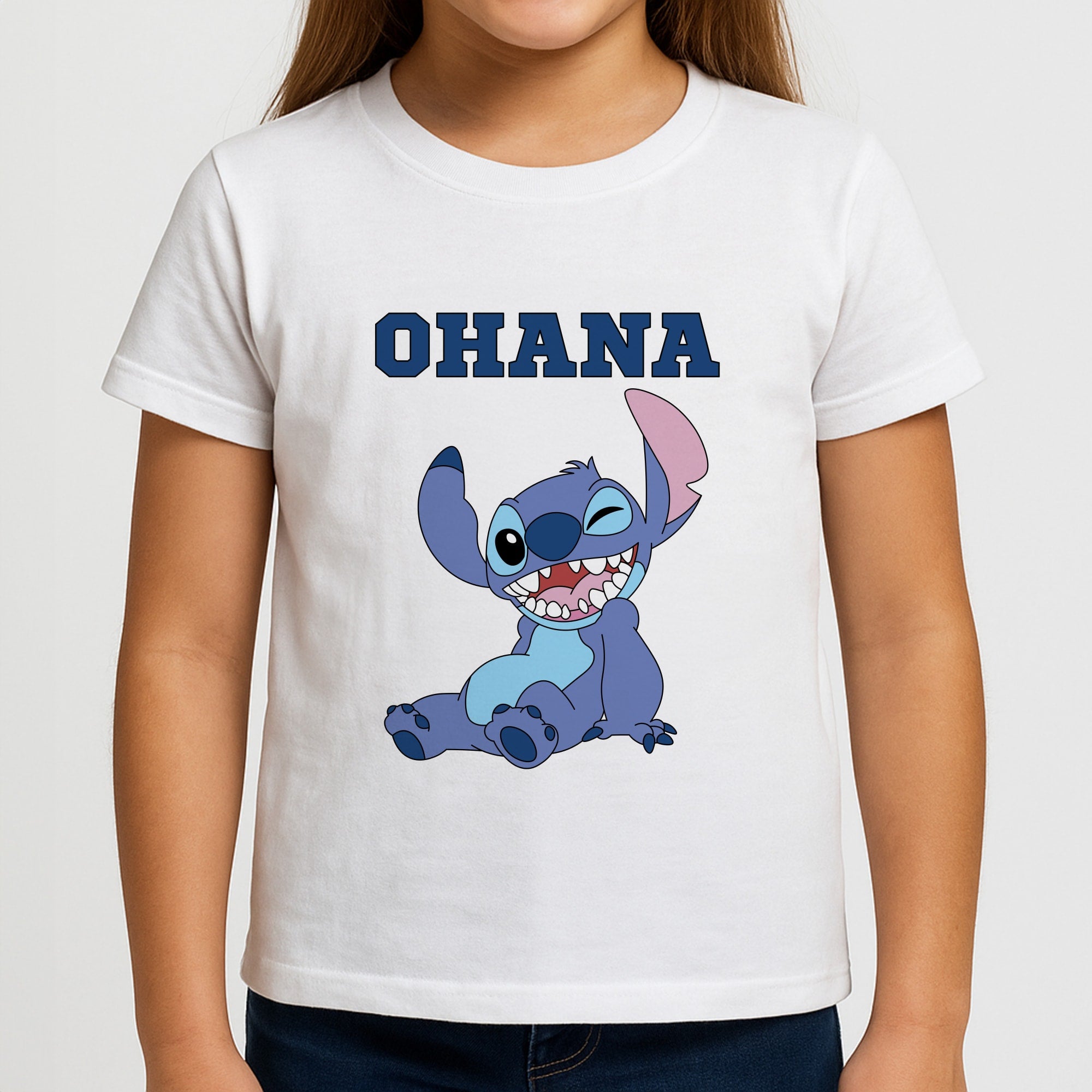 Blue Alien Ohana Girls T-Shirt