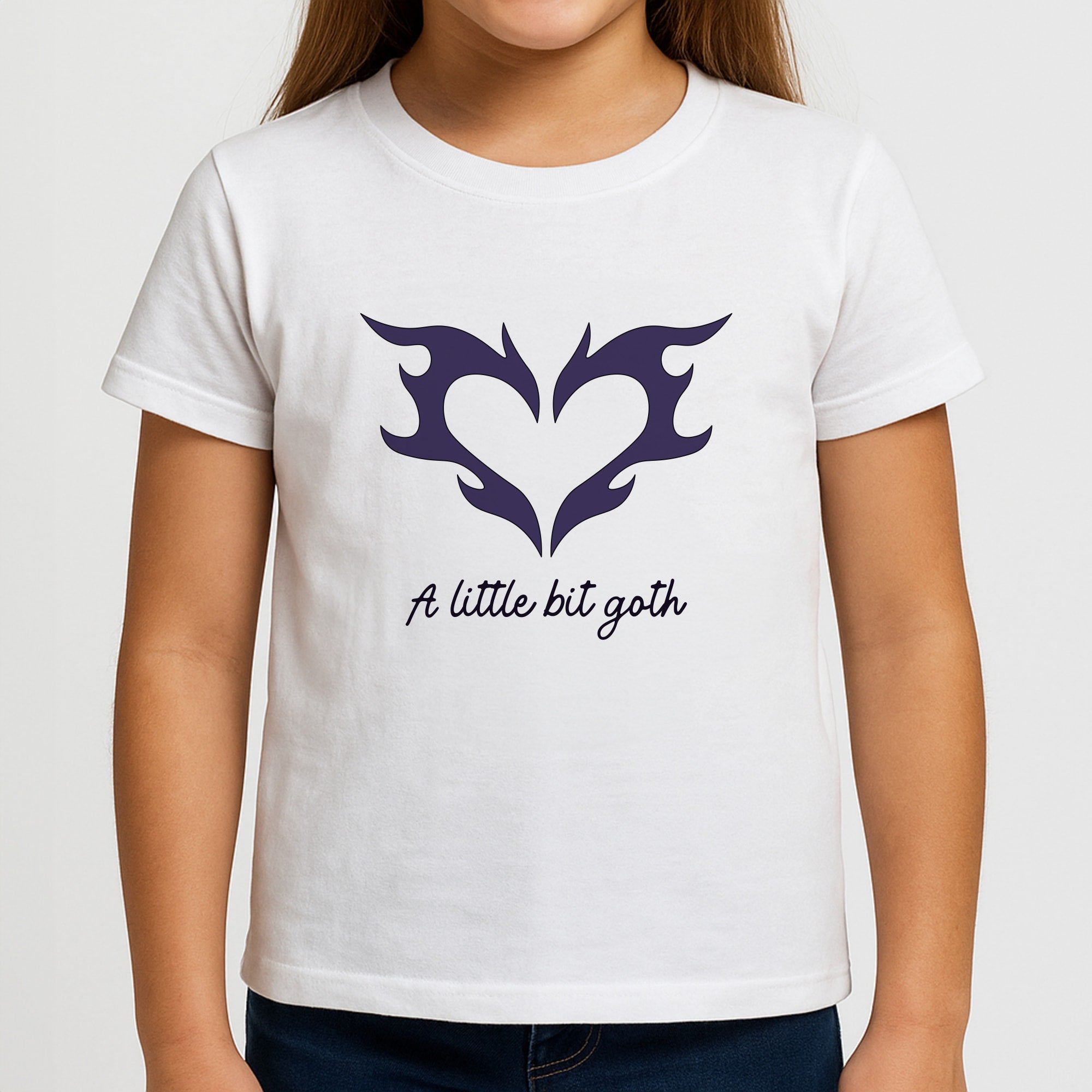 A Little Bit Goth Purple Girls T-Shirt