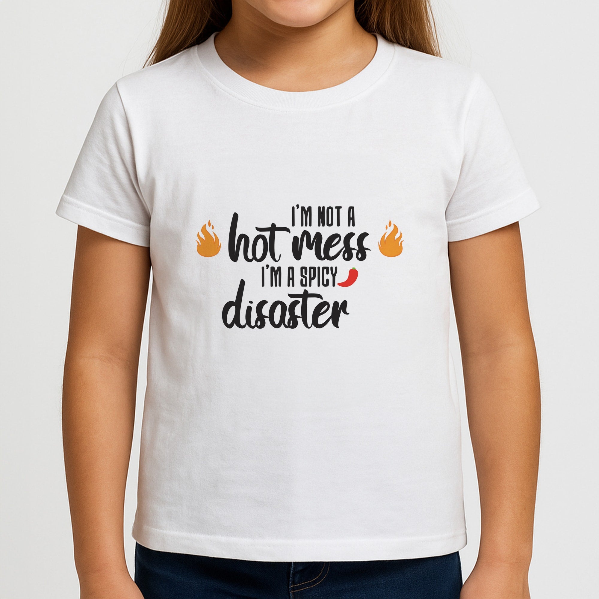 I'm A Spicy Disaster - Funny Quotes Kids T-Shirt