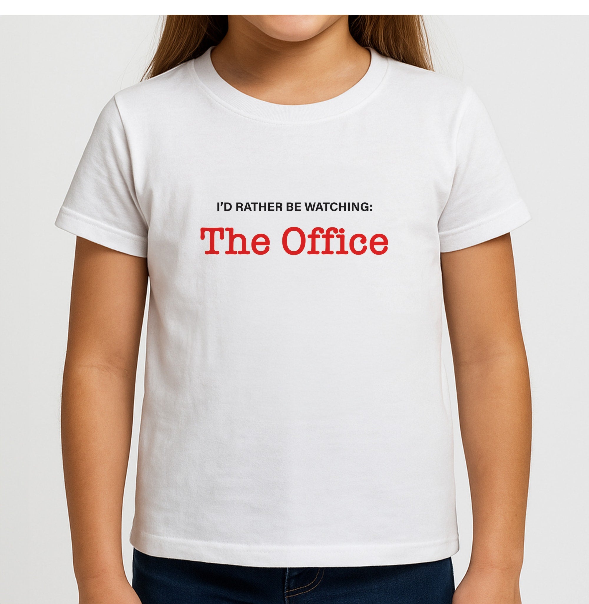 I'd Rather Be Watching The Office Girls T-Shirt