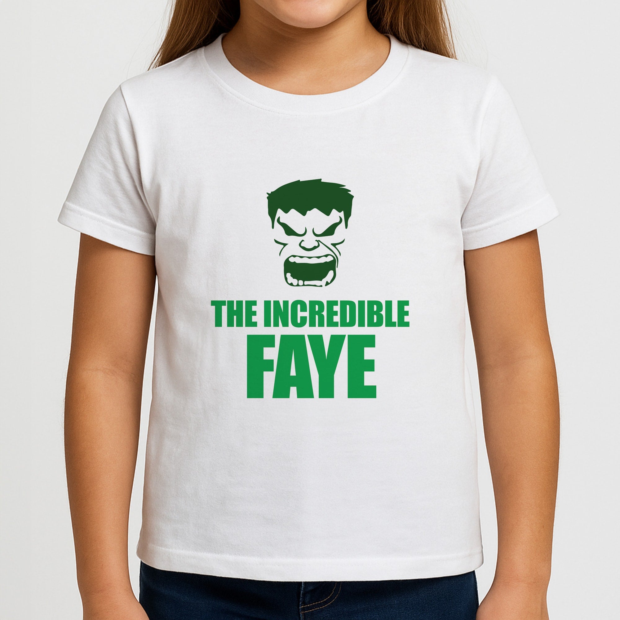 Hulk - Personalised Superhero Comic Girls T-Shirt