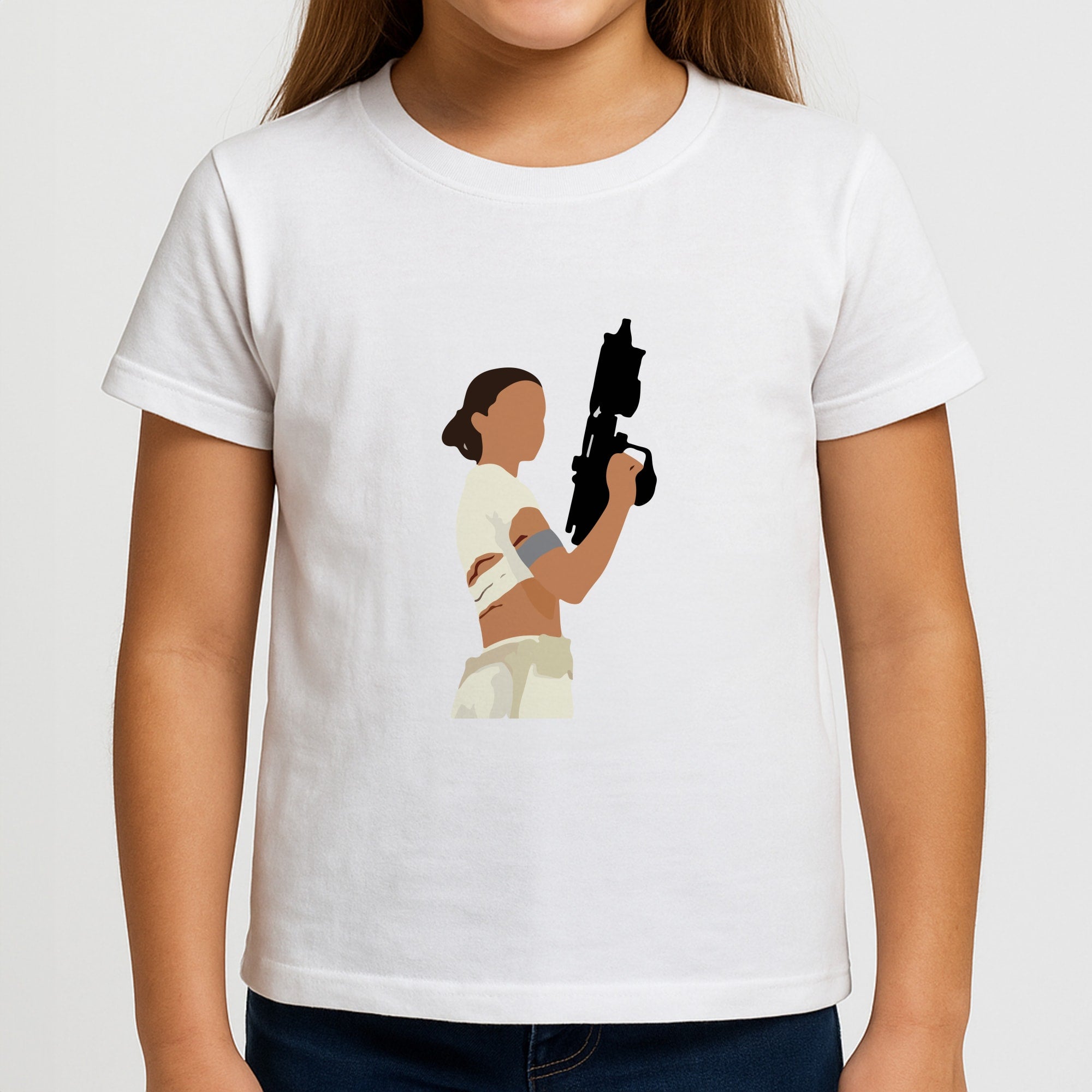 Leia With Gun Girls T-Shirt