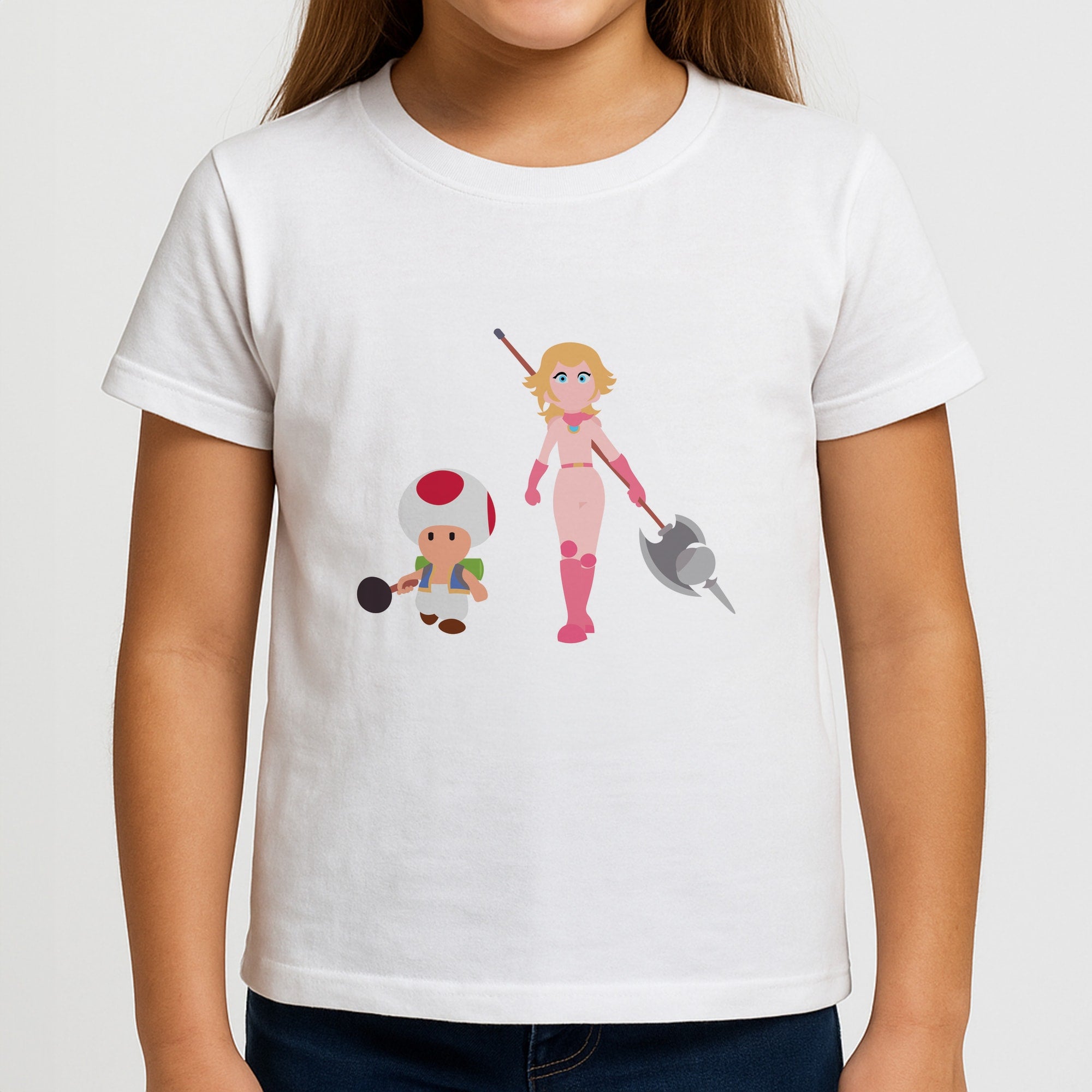 Toad And Peach Kids T-Shirt